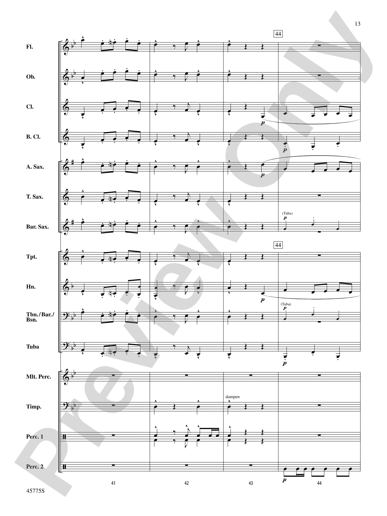 Fandango Festival: Concert Band Conductor Score & Parts