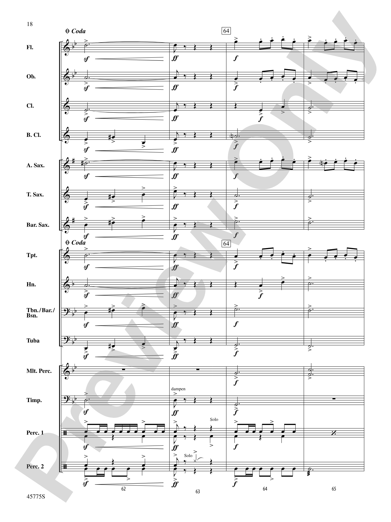 Fandango Festival: Concert Band Conductor Score & Parts