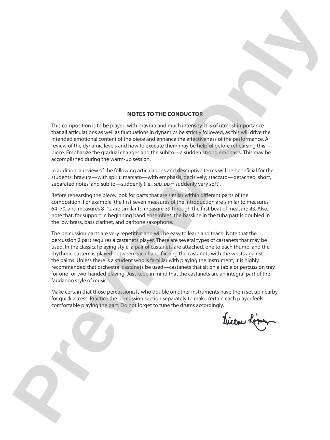 Fandango Festival: Concert Band Conductor Score & Parts