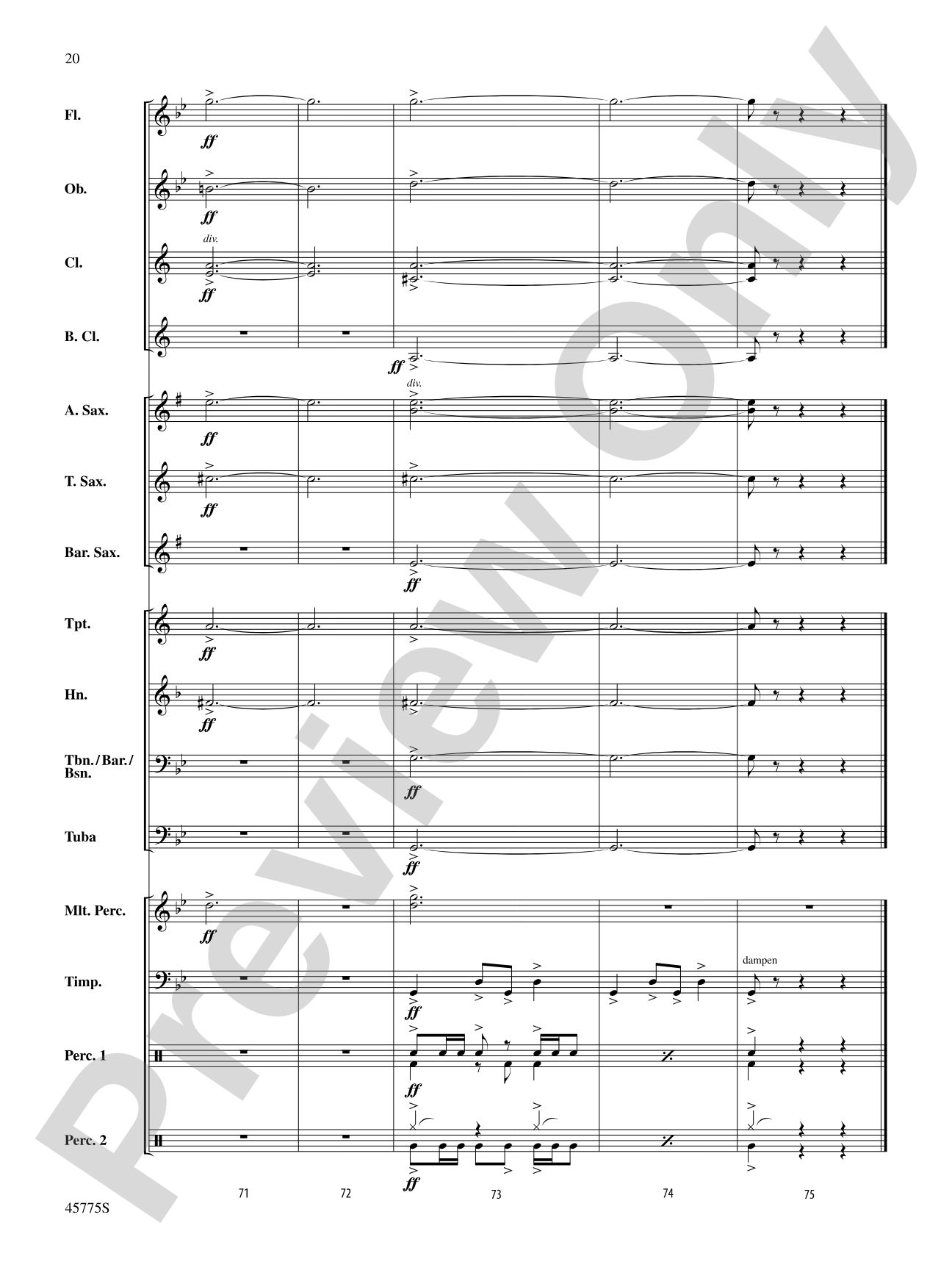 Fandango Festival: Concert Band Conductor Score & Parts