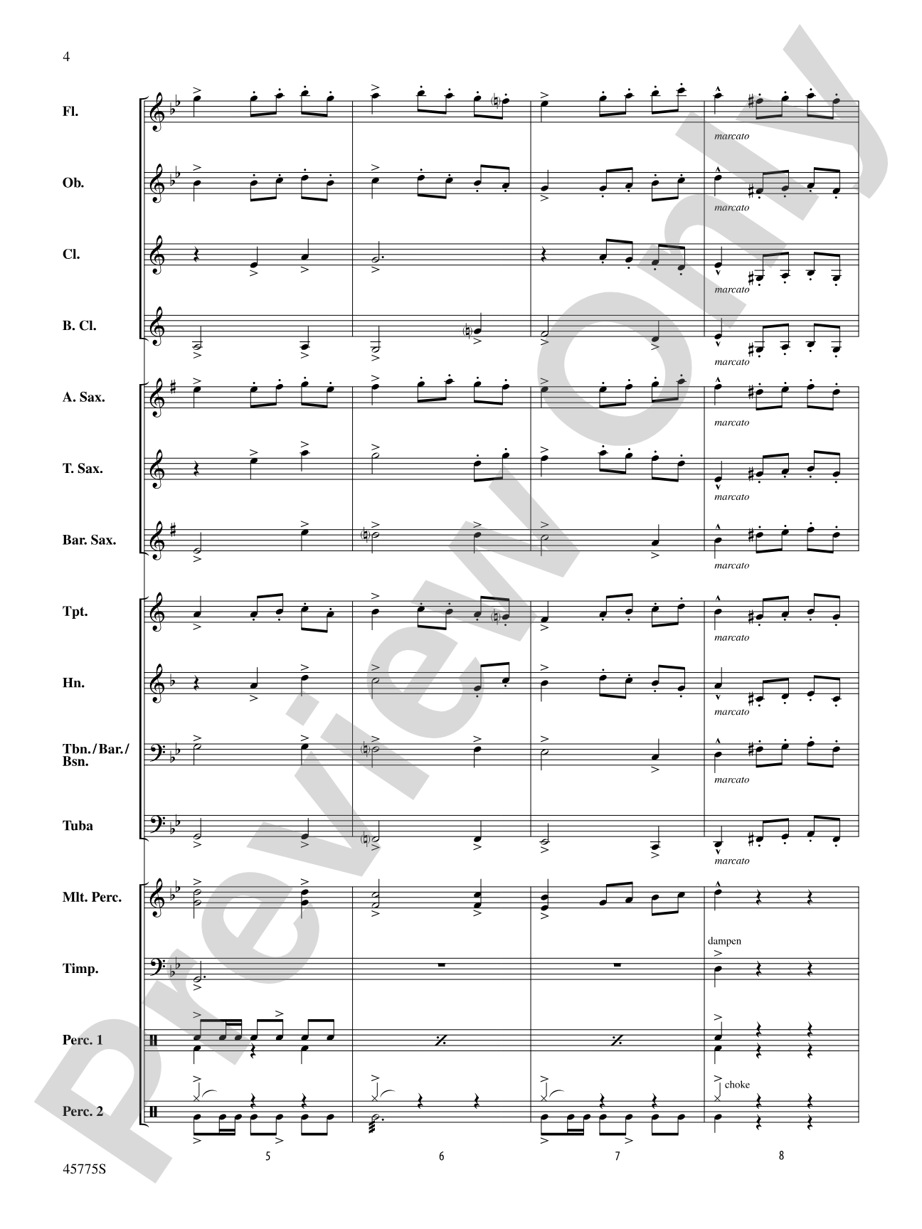Fandango Festival: Concert Band Conductor Score & Parts