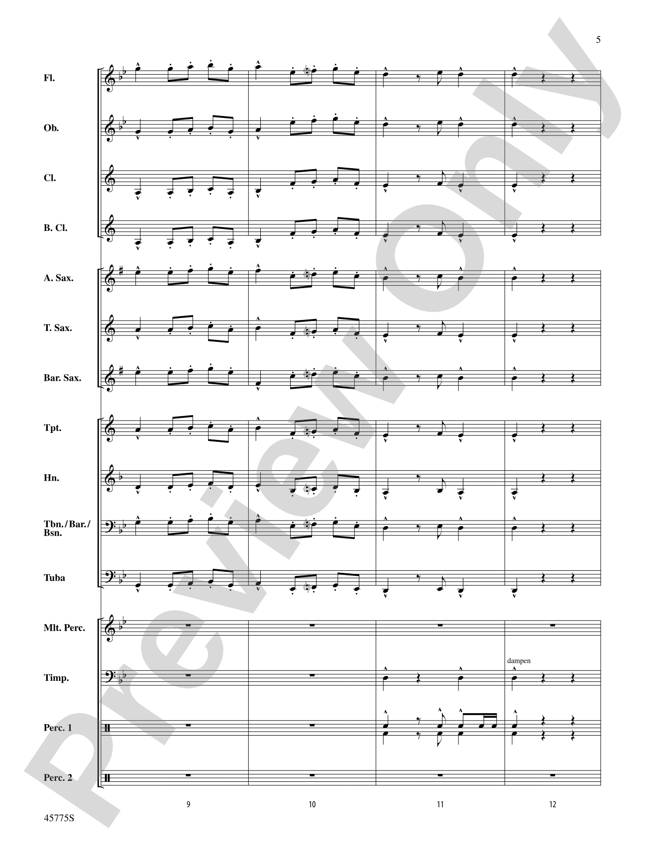 Fandango Festival: Concert Band Conductor Score & Parts