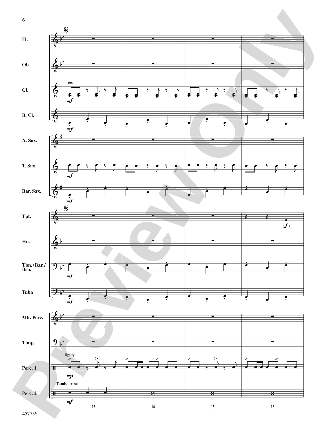 Fandango Festival: Concert Band Conductor Score & Parts