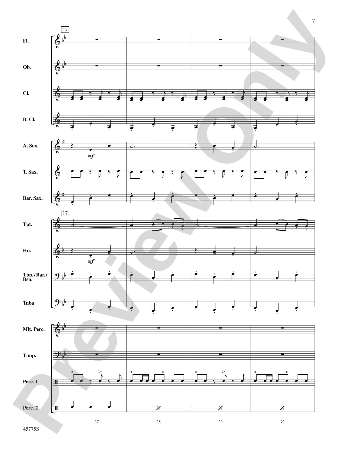 Fandango Festival: Concert Band Conductor Score & Parts
