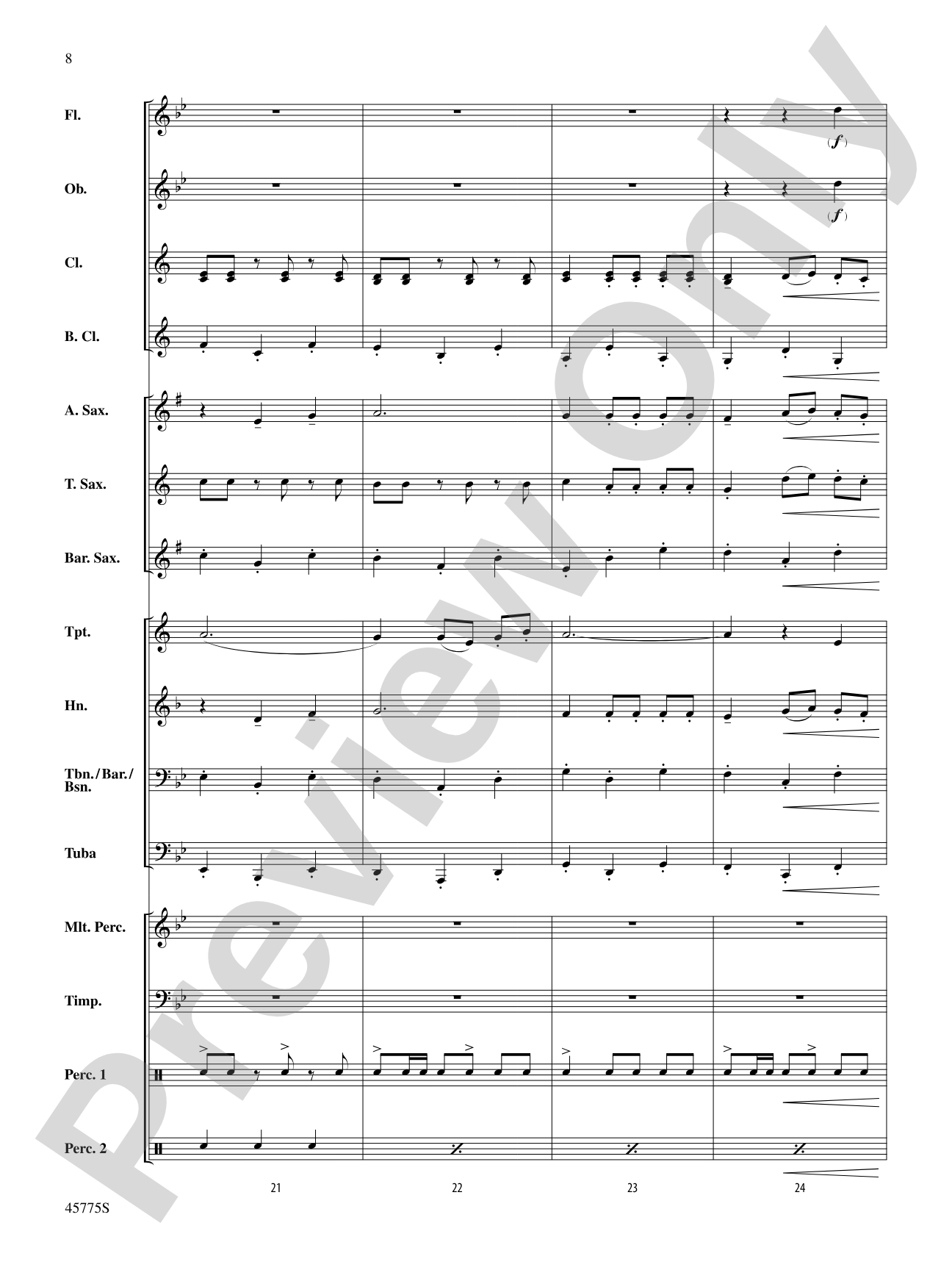 Fandango Festival: Concert Band Conductor Score & Parts