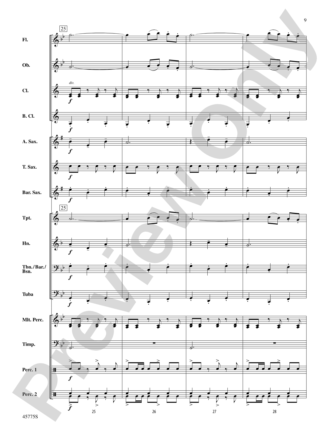 Fandango Festival: Concert Band Conductor Score & Parts