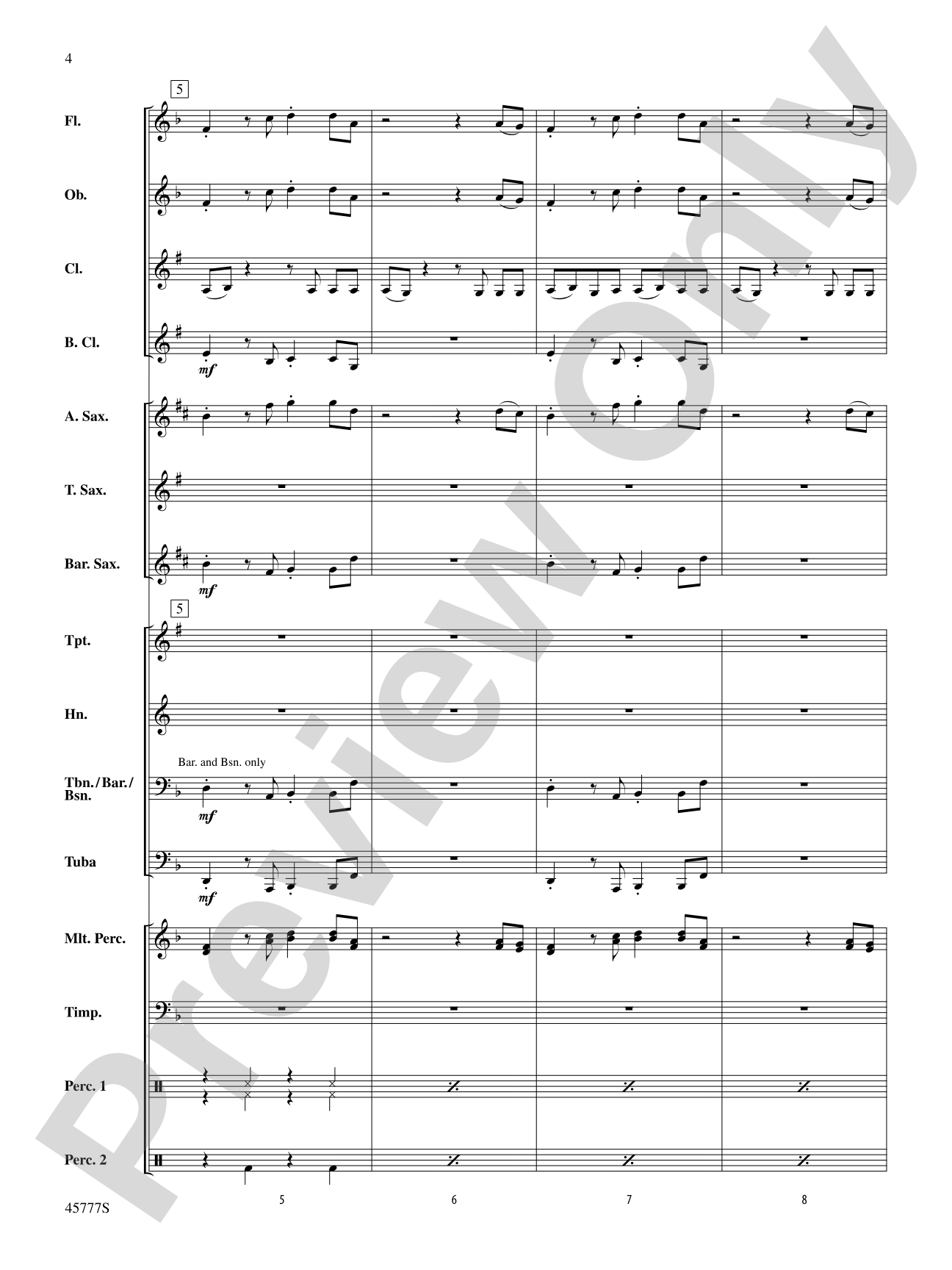 Work from Home: Concert Band Conductor Score & Parts