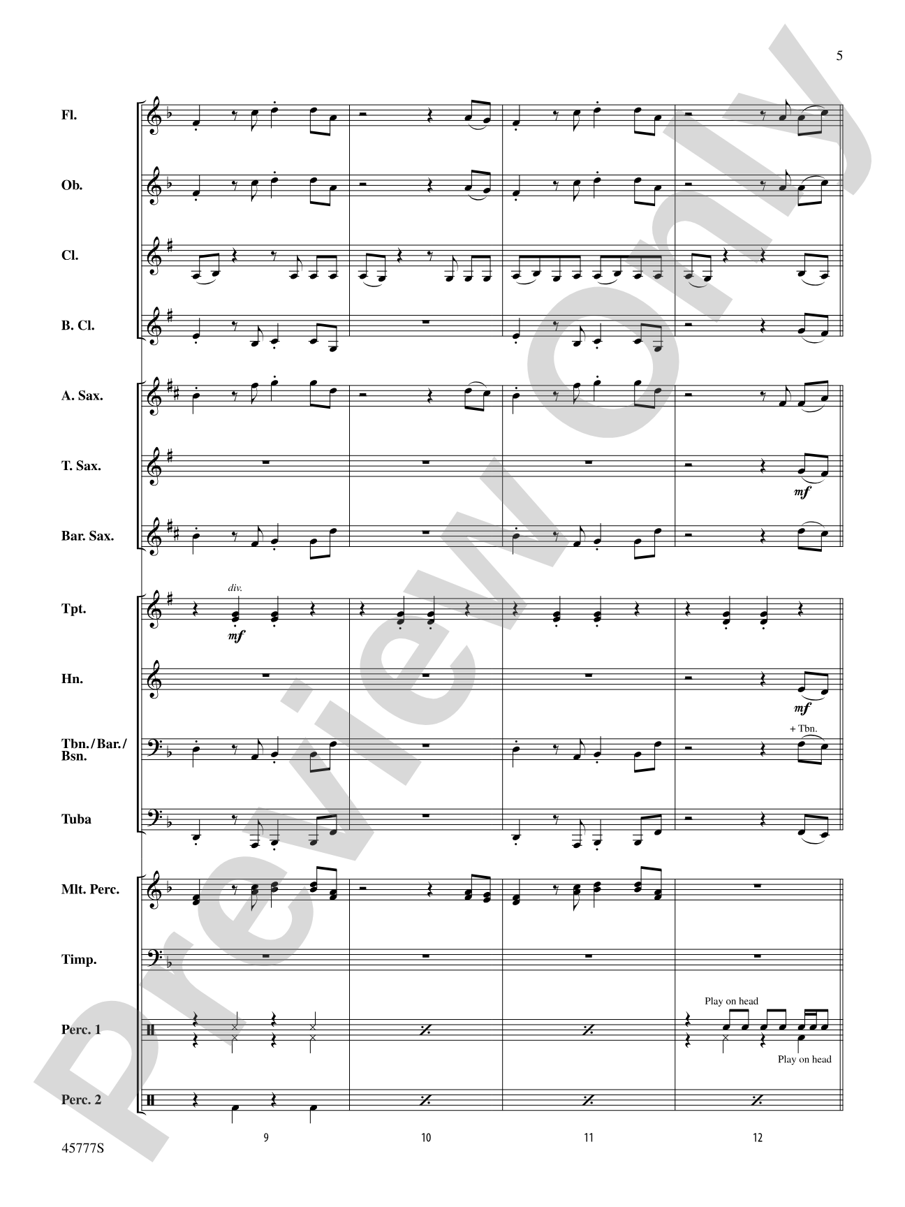 Work from Home: Concert Band Conductor Score & Parts