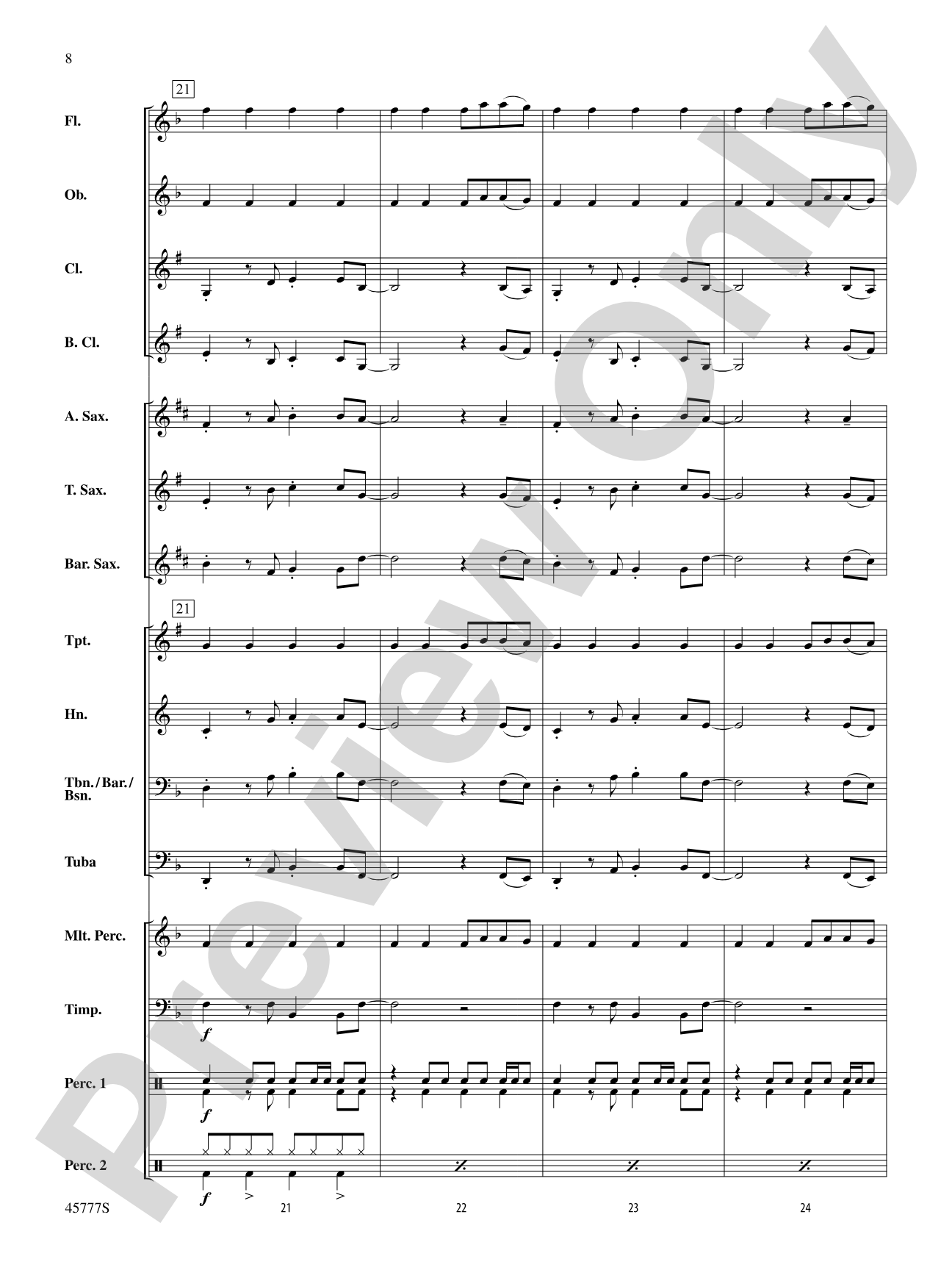 Work from Home: Concert Band Conductor Score & Parts