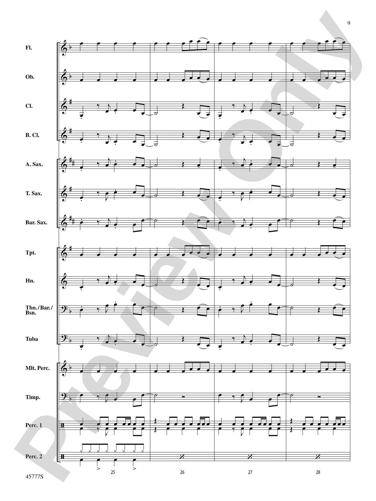 Work from Home: Concert Band Conductor Score & Parts