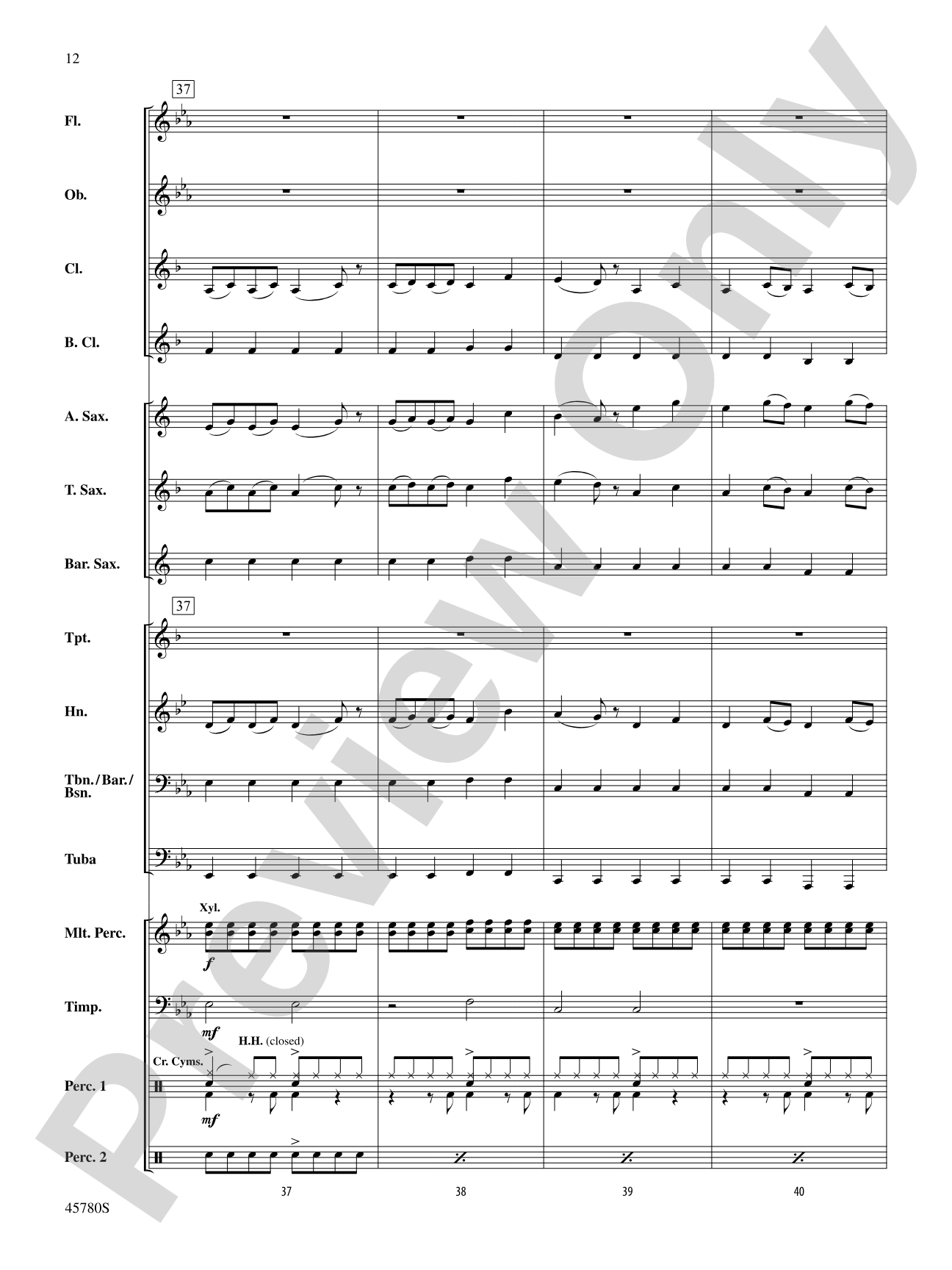 Ride: Concert Band Conductor Score & Parts