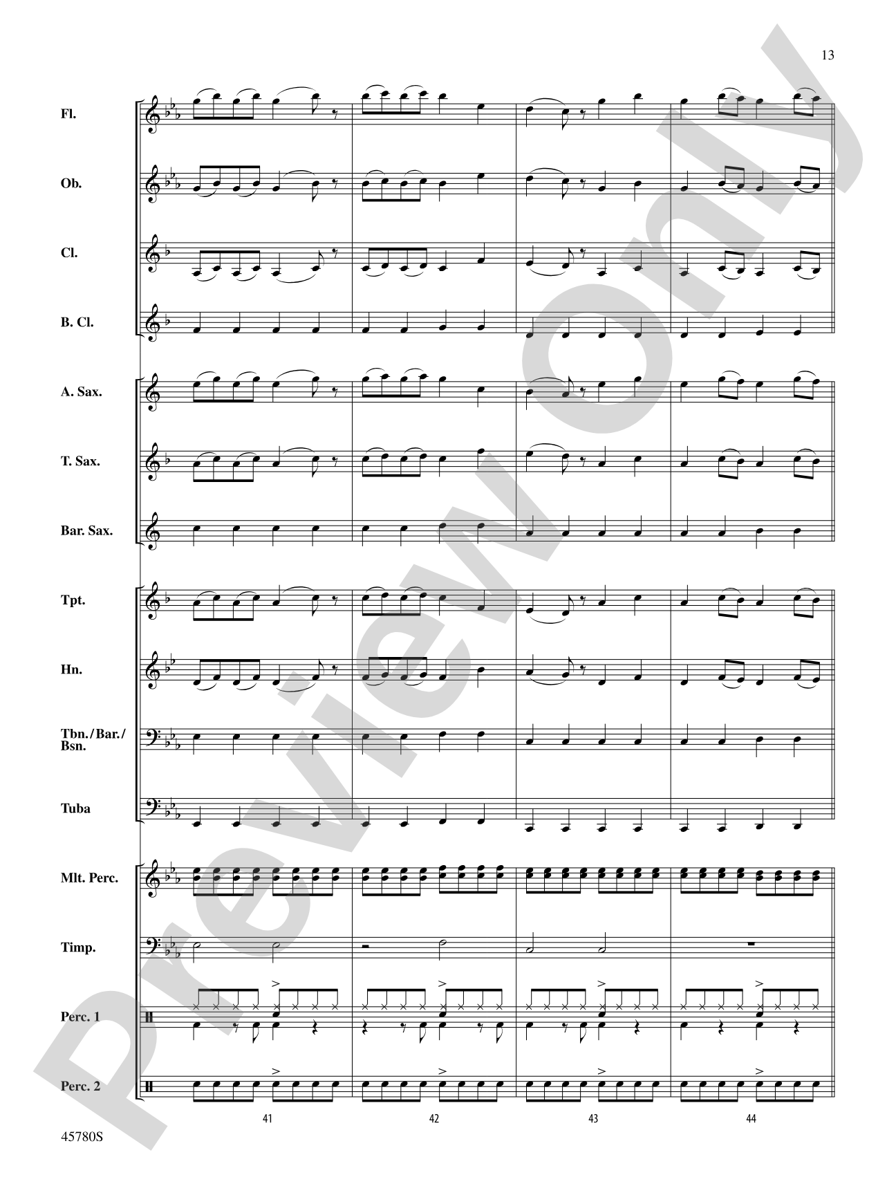 Ride: Concert Band Conductor Score & Parts