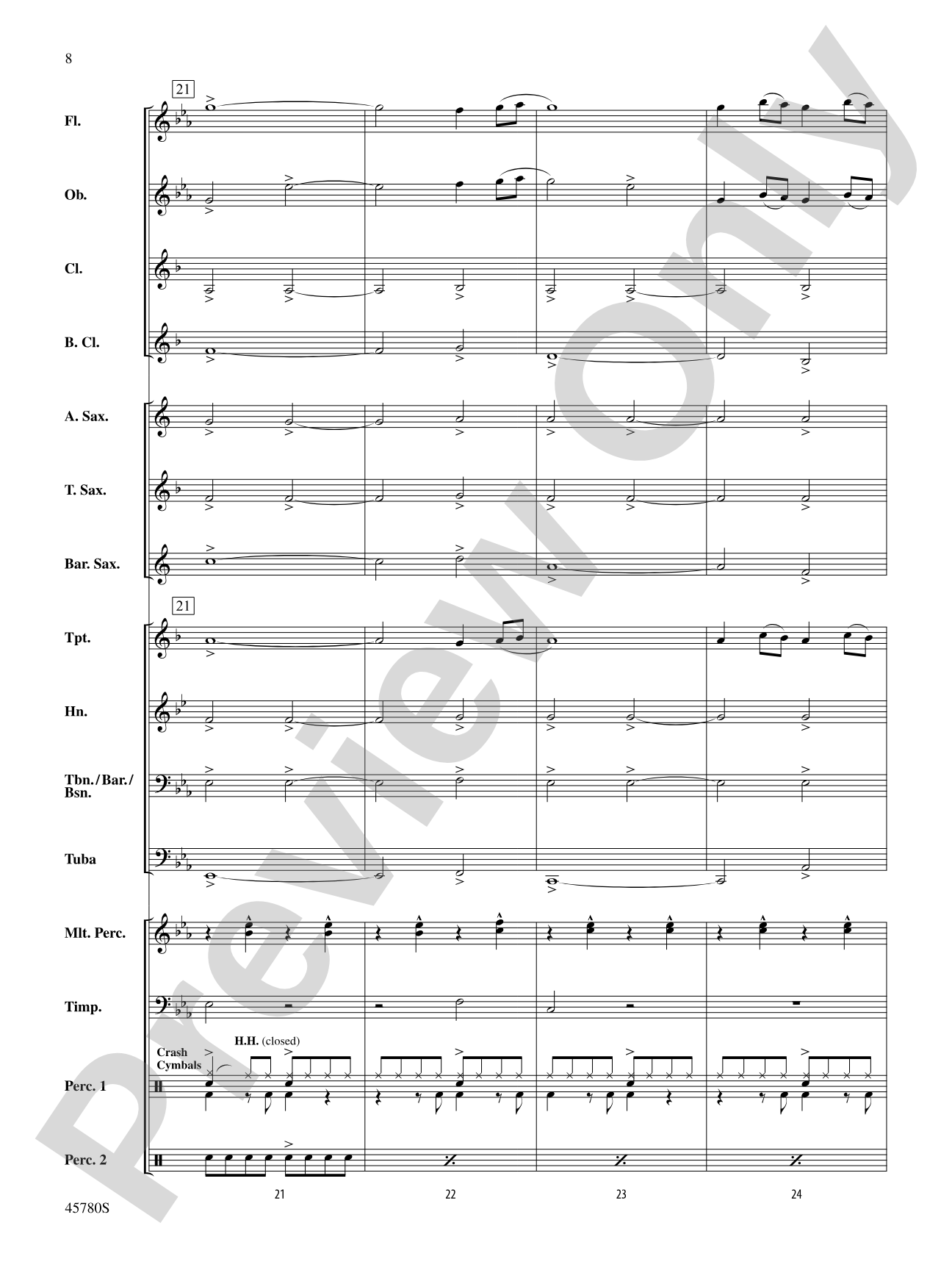 Ride: Concert Band Conductor Score & Parts