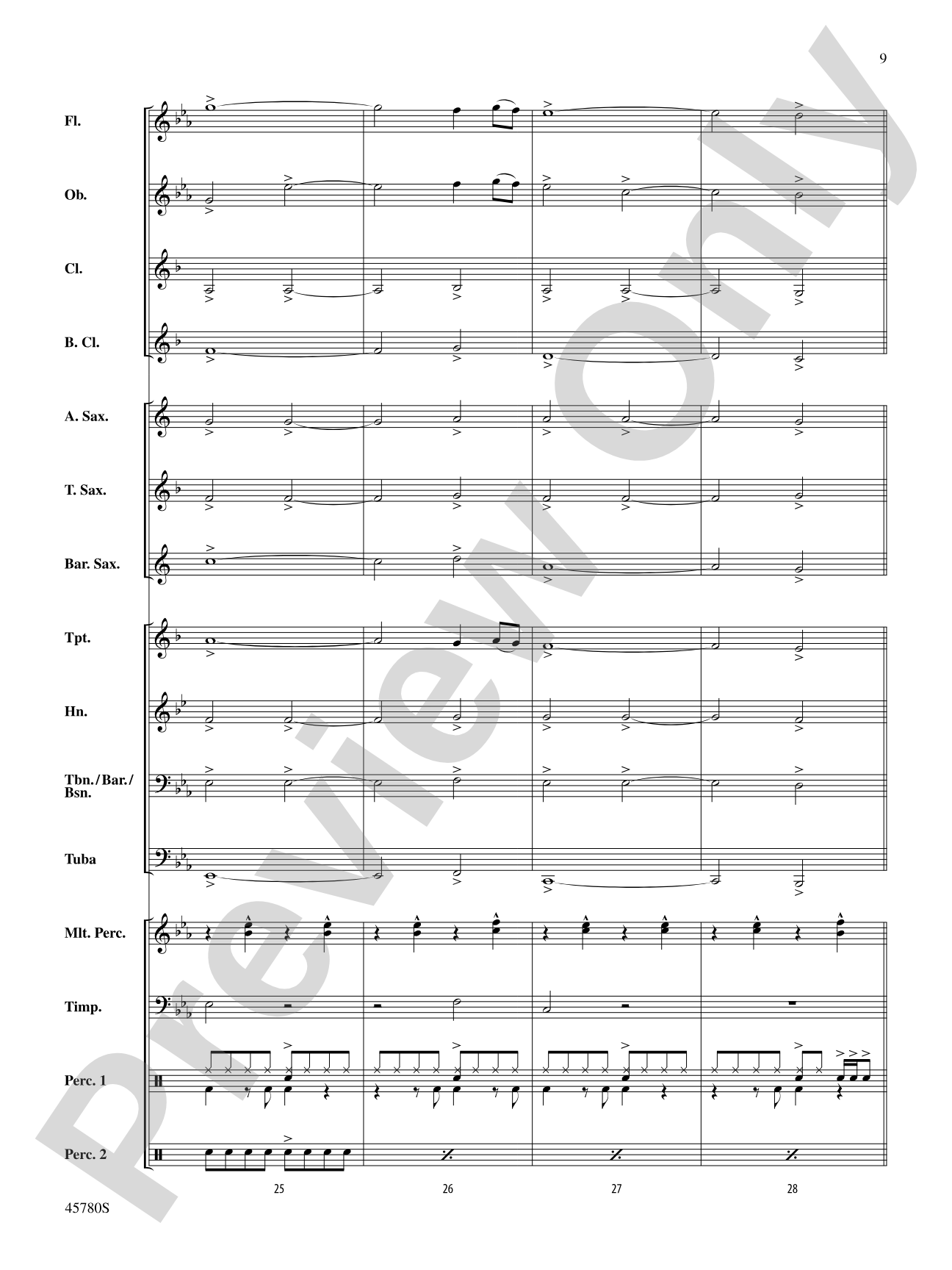 Ride: Concert Band Conductor Score & Parts