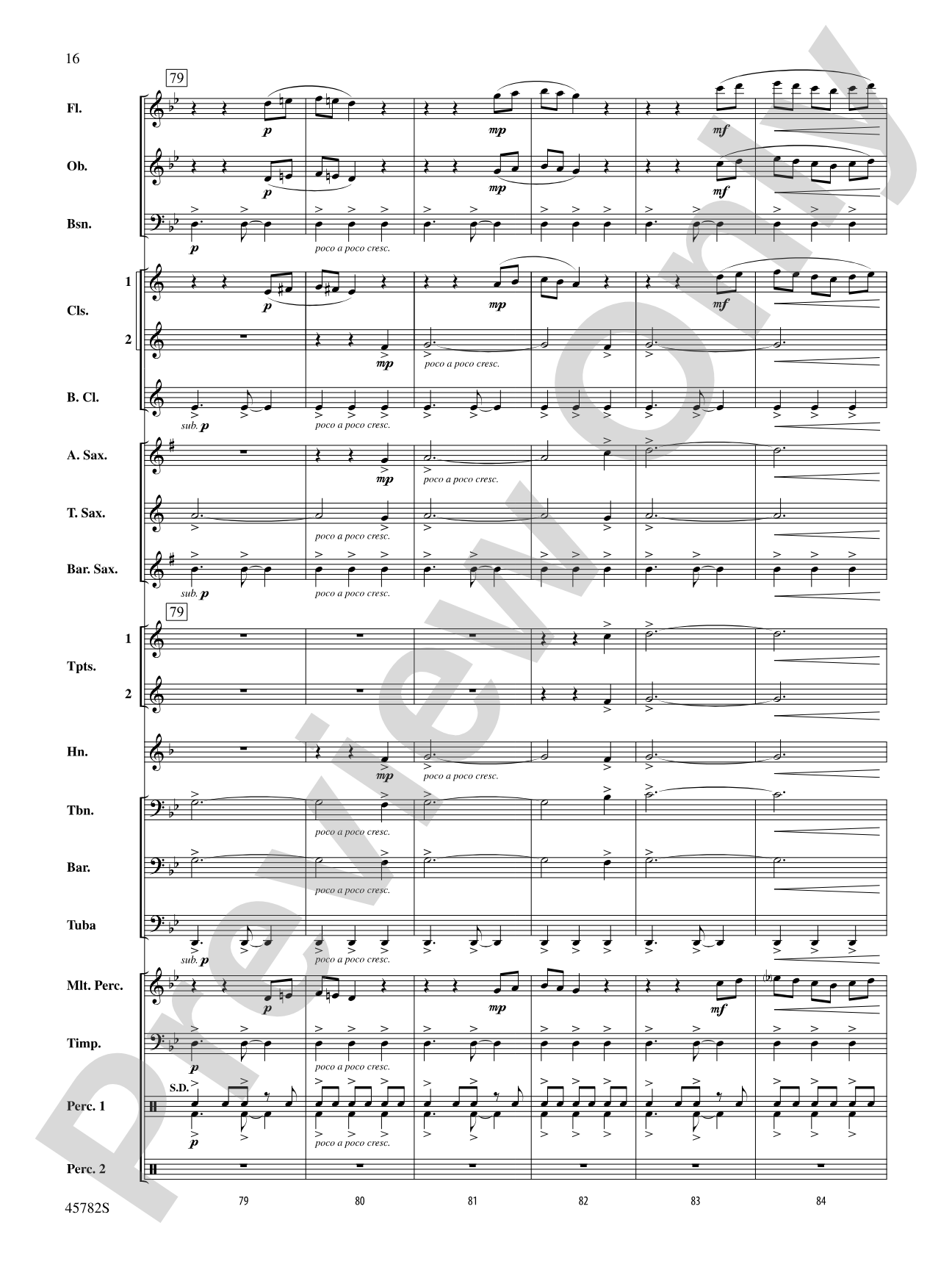 Gabriel's Message: Concert Band Conductor Score & Parts