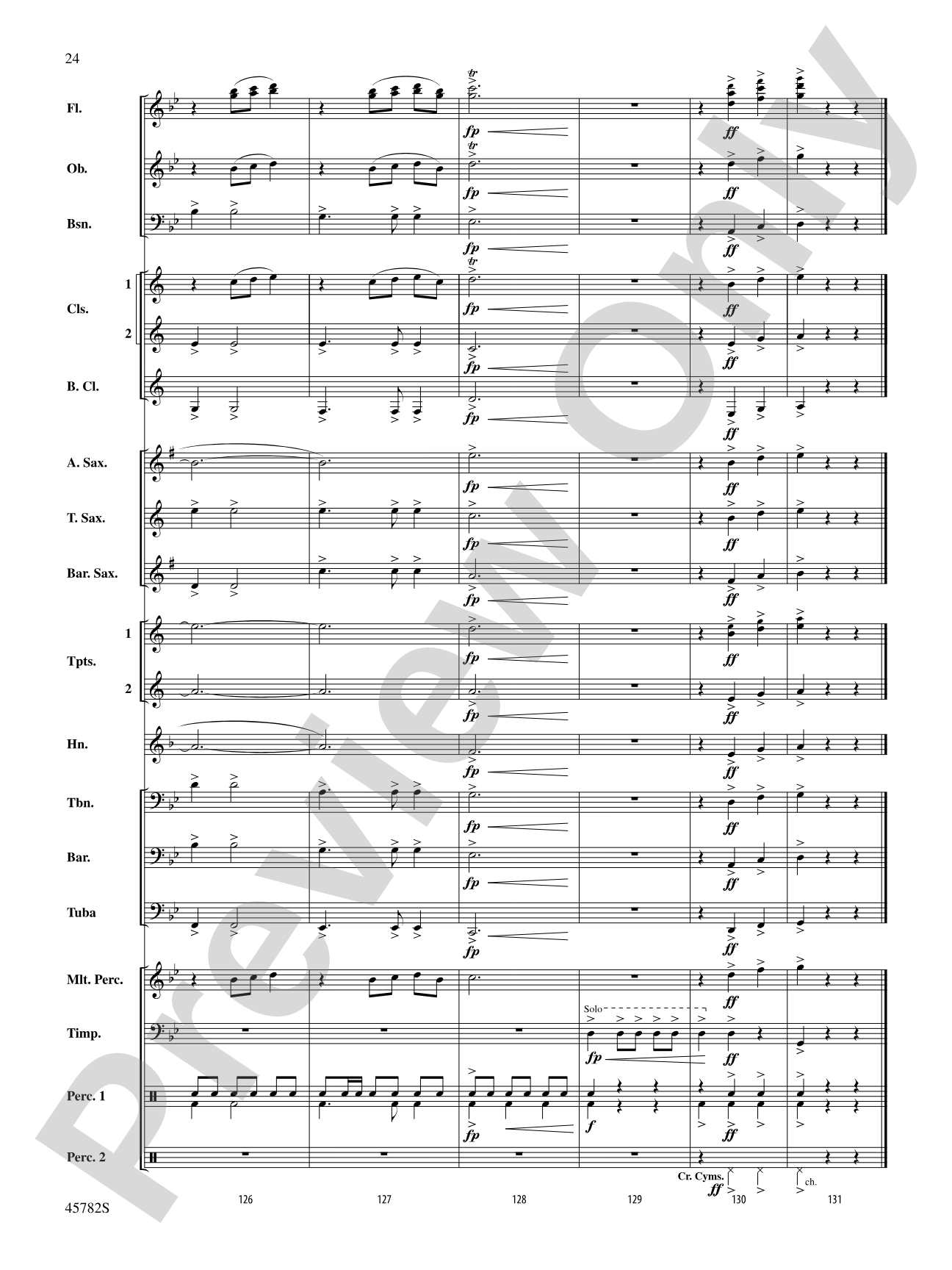 Gabriel's Message: Concert Band Conductor Score & Parts