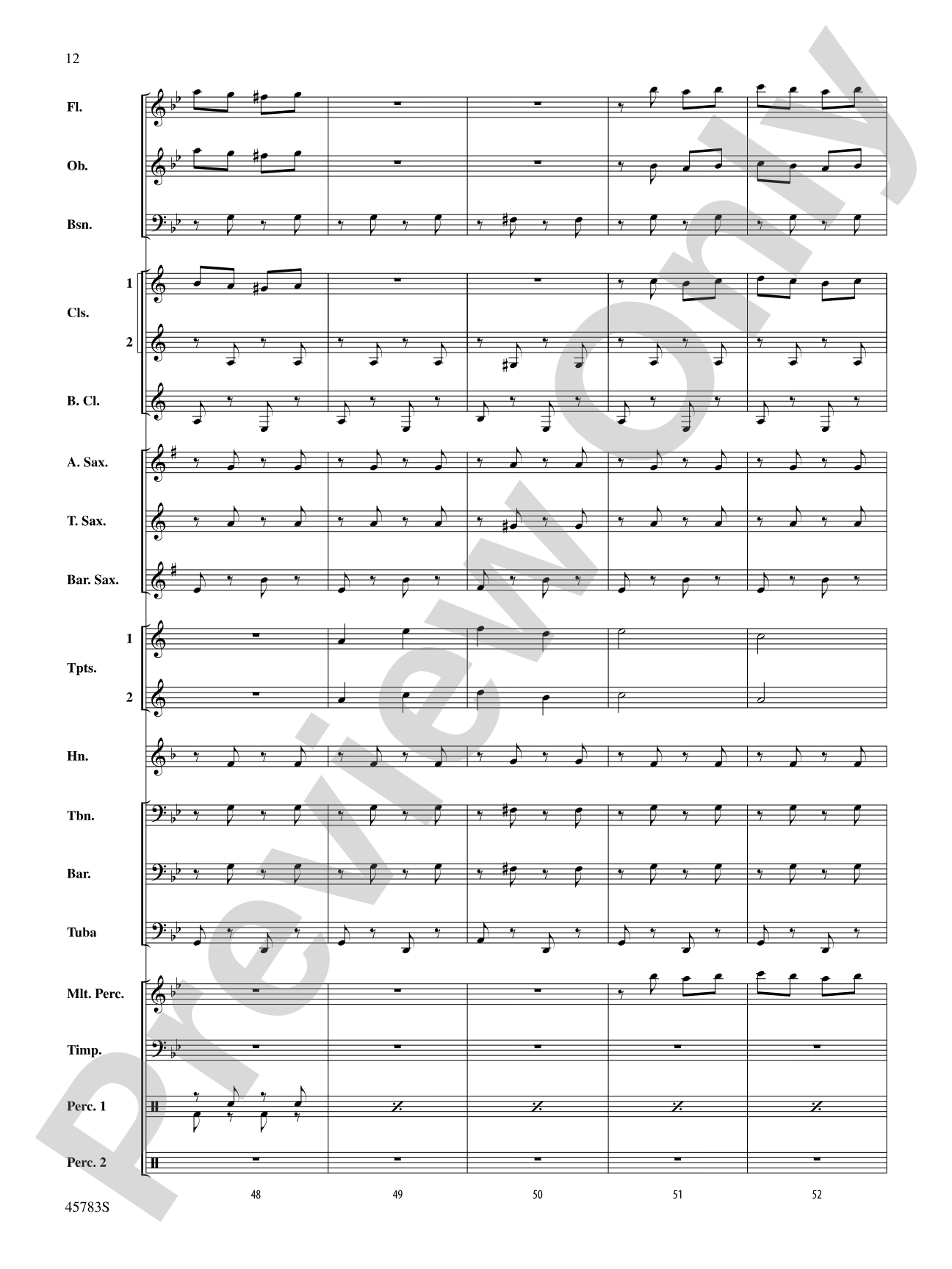 Twelve Carols for Christmas: Concert Band Conductor Score & Parts