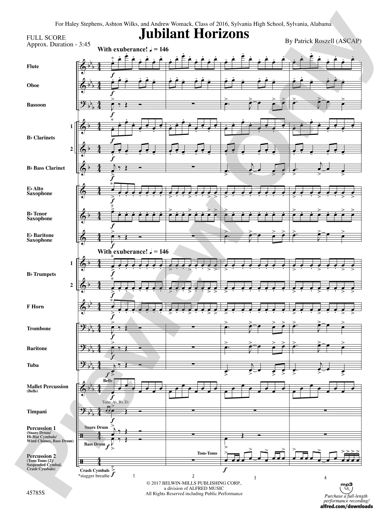 Jubilant Horizons: Concert Band Conductor Score & Parts