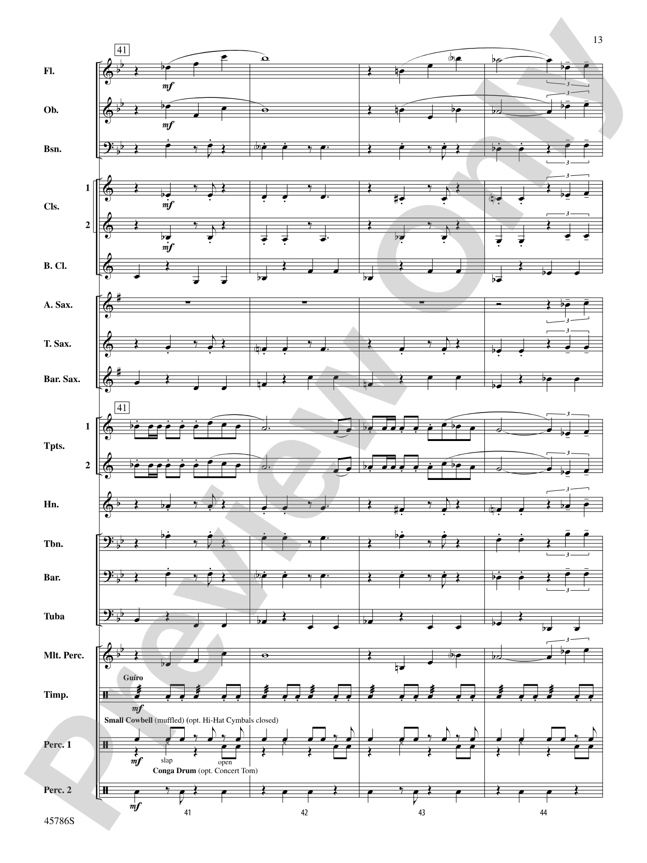 Serenata for Band: Concert Band Conductor Score & Parts