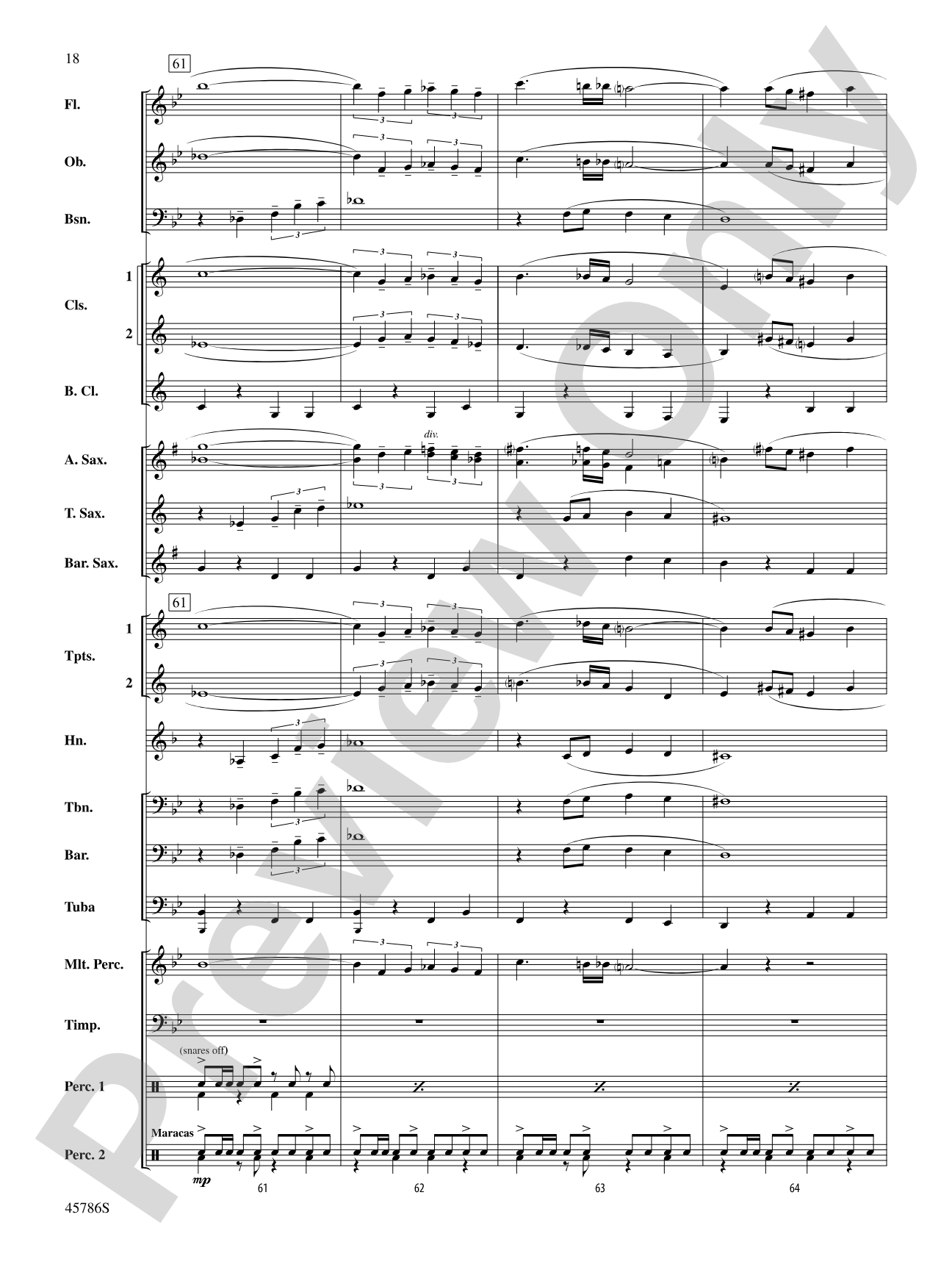 Serenata for Band: Concert Band Conductor Score & Parts