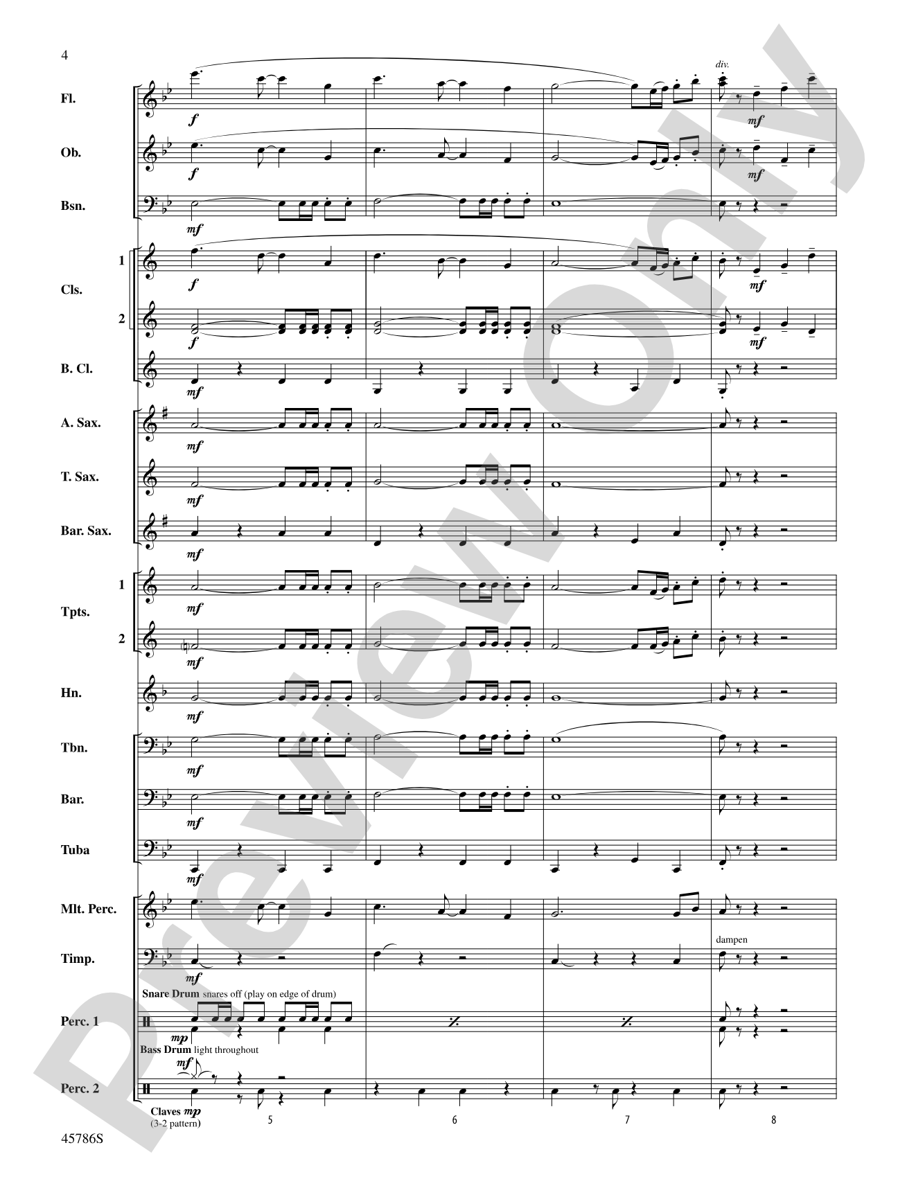 Serenata for Band: Concert Band Conductor Score & Parts