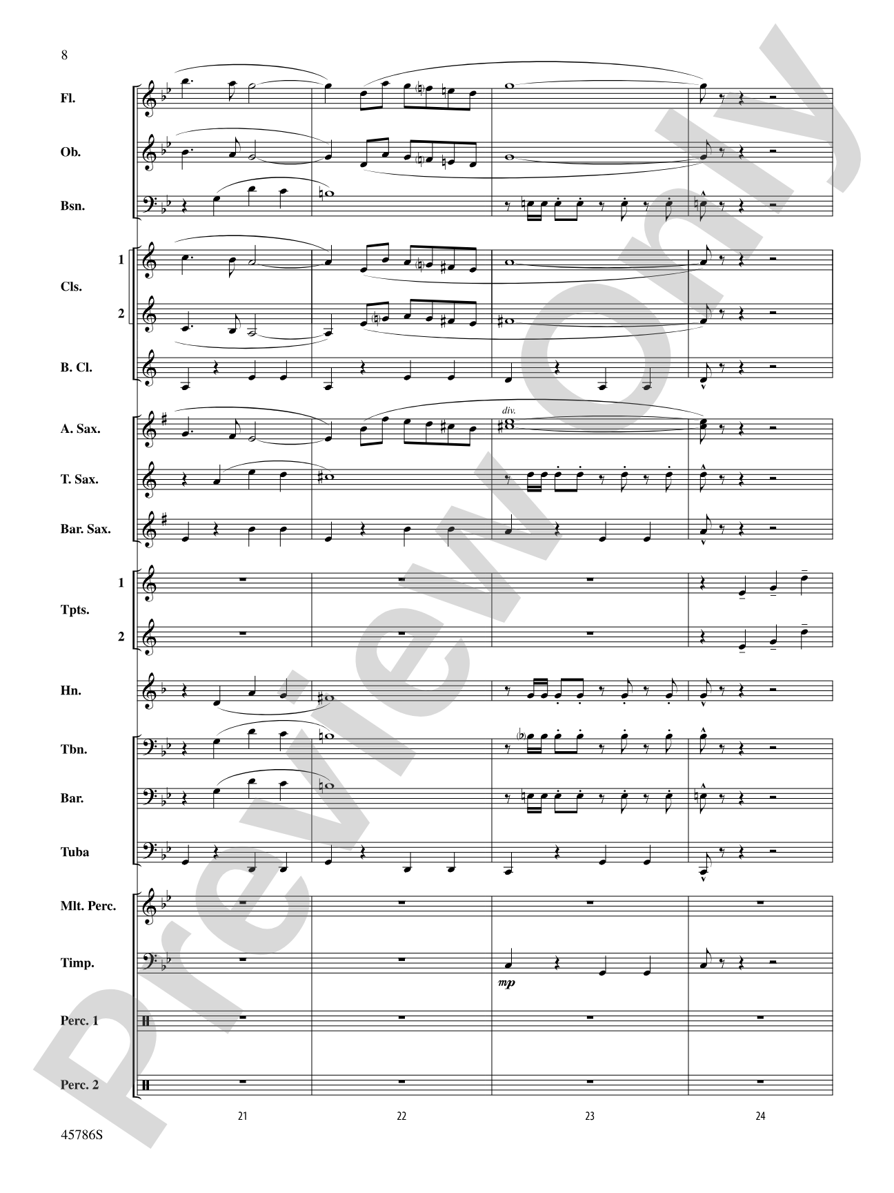 Serenata for Band: Concert Band Conductor Score & Parts