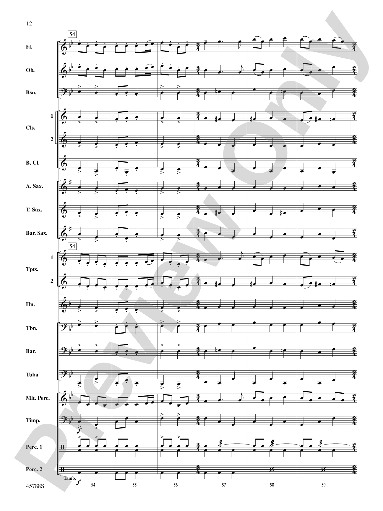 I'm Seventeen Come Sunday: Concert Band Conductor Score & Parts