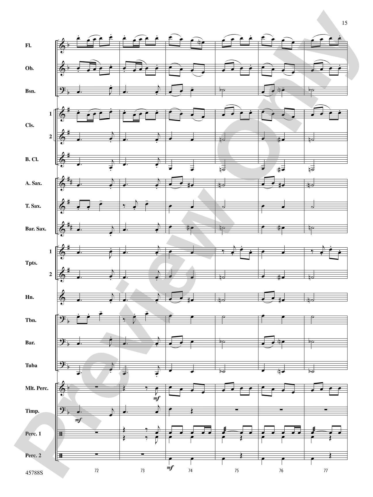 I'm Seventeen Come Sunday: Concert Band Conductor Score & Parts