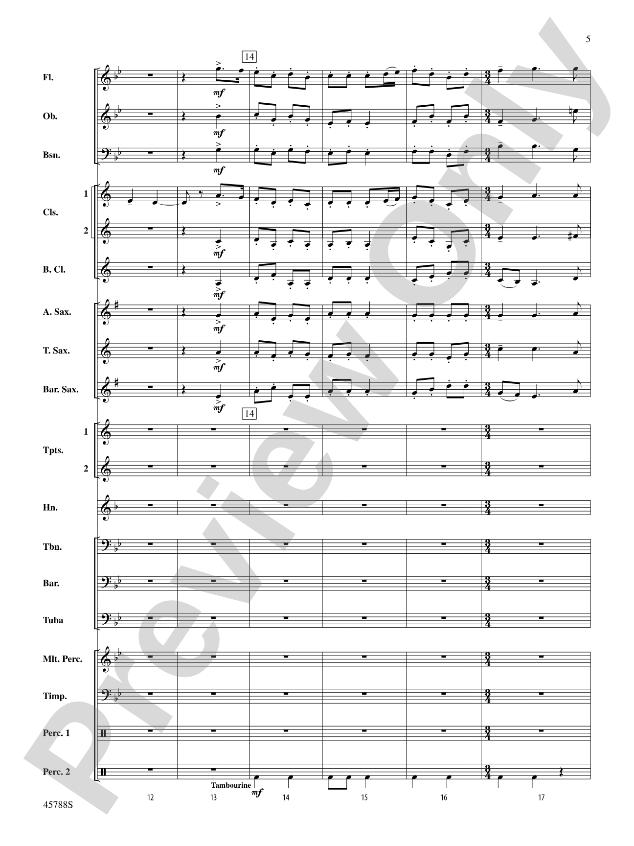 I'm Seventeen Come Sunday: Concert Band Conductor Score & Parts