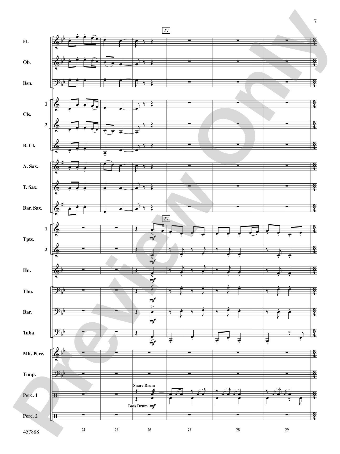 I'm Seventeen Come Sunday: Concert Band Conductor Score & Parts
