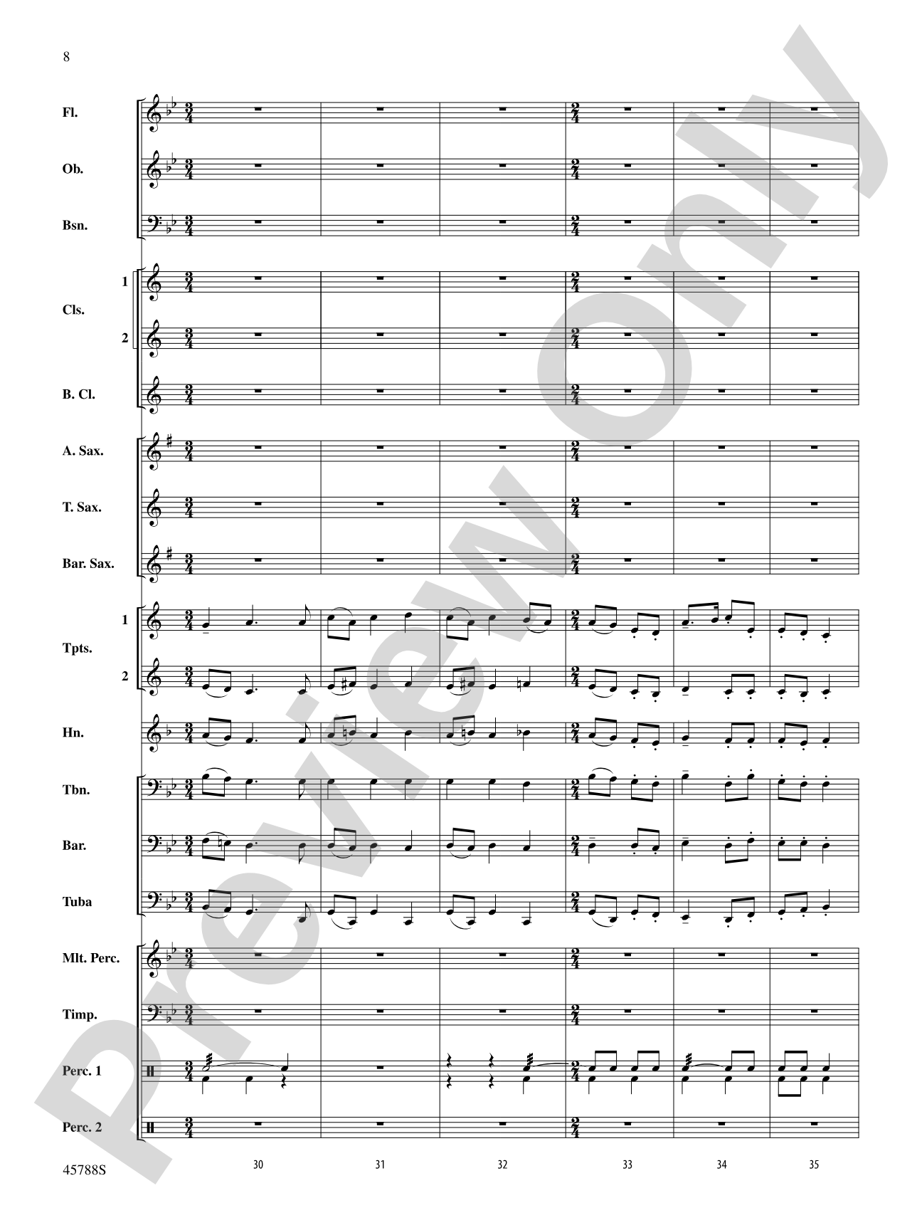 I'm Seventeen Come Sunday: Concert Band Conductor Score & Parts