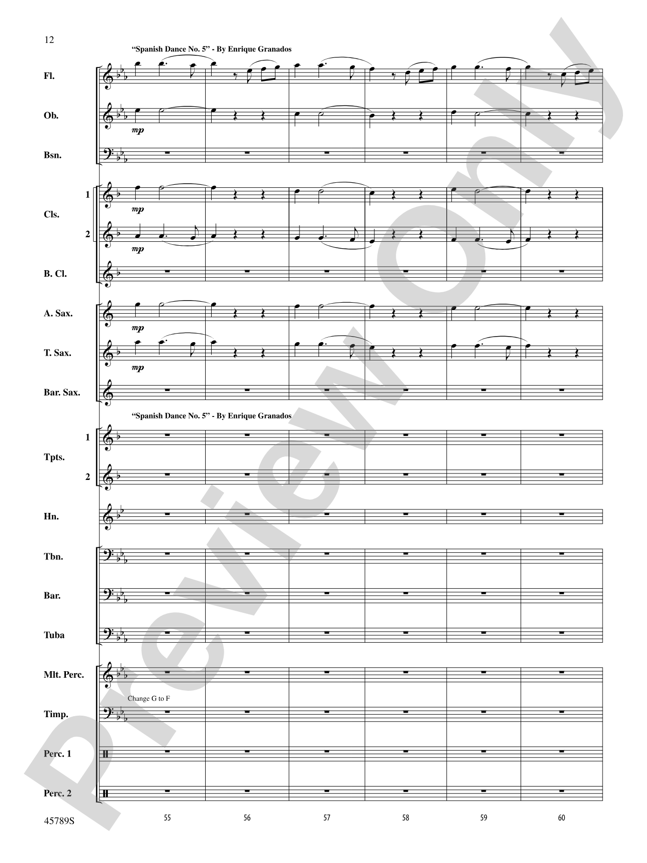 Images of Spain: Concert Band Conductor Score & Parts
