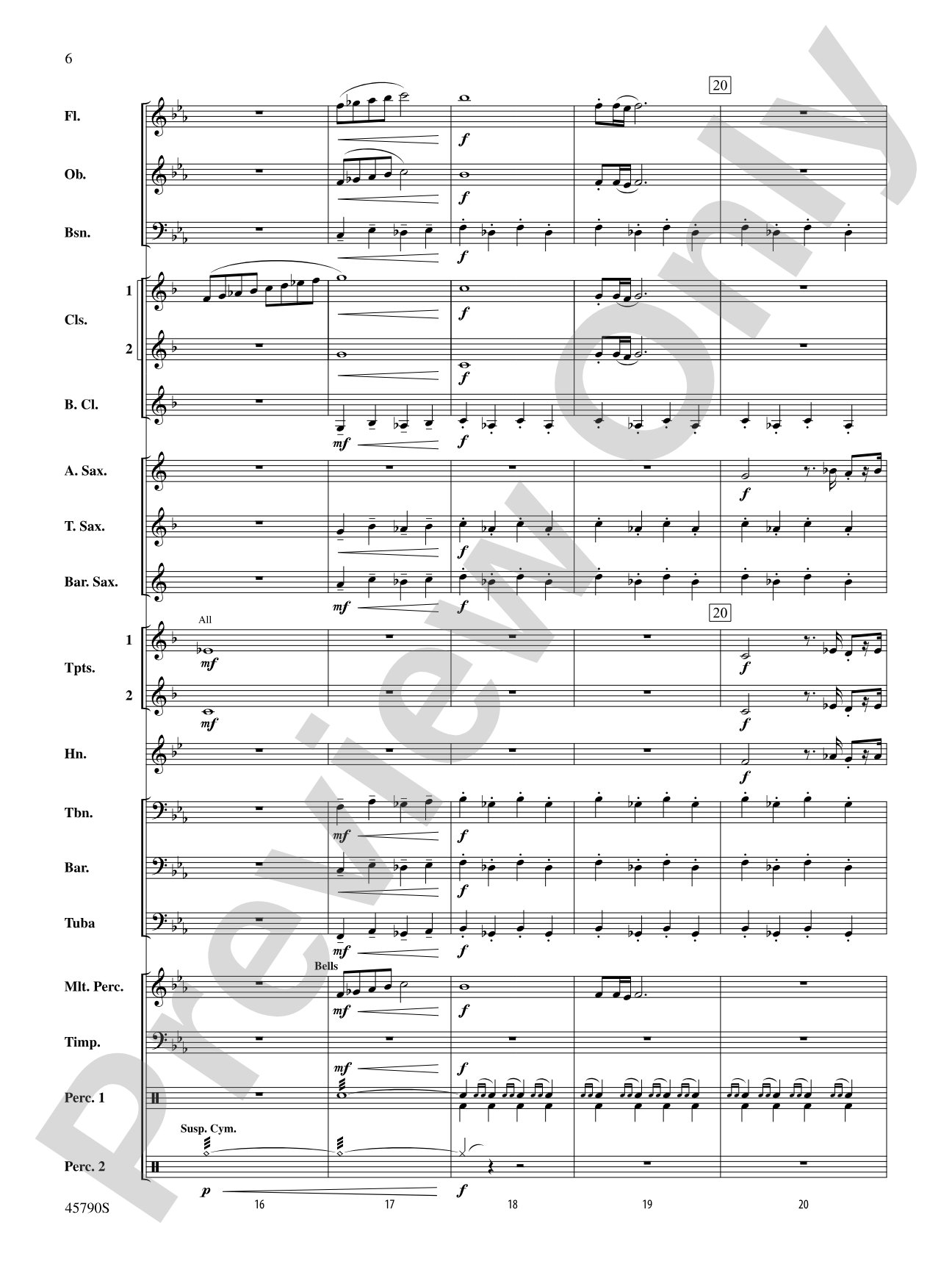 Ancient Curses: Concert Band Conductor Score & Parts