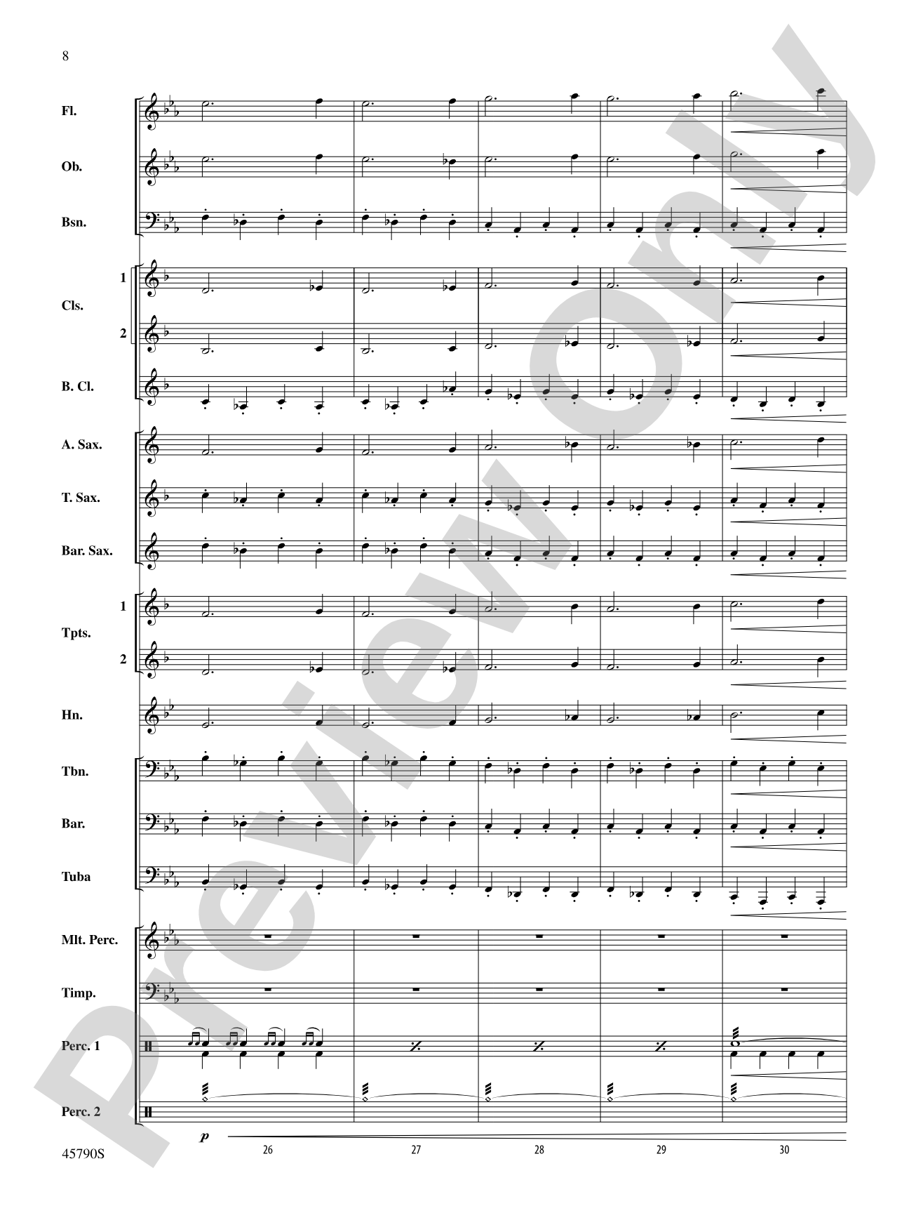 Ancient Curses: Concert Band Conductor Score & Parts