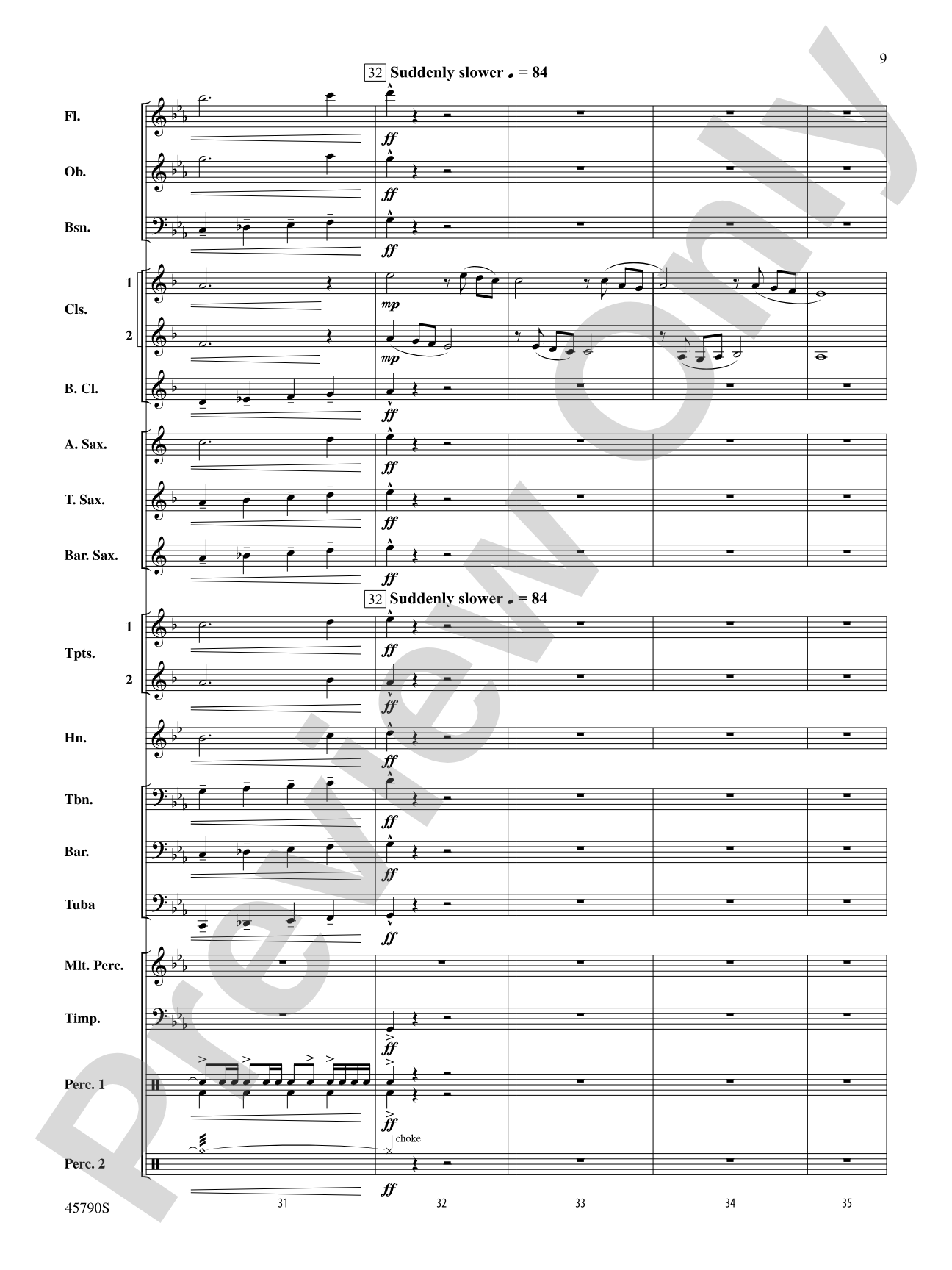 Ancient Curses: Concert Band Conductor Score & Parts