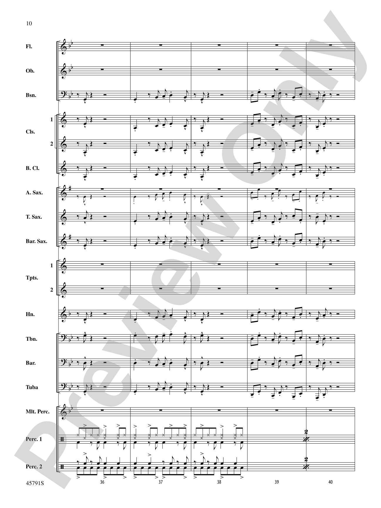 Sambeando: Concert Band Conductor Score & Parts