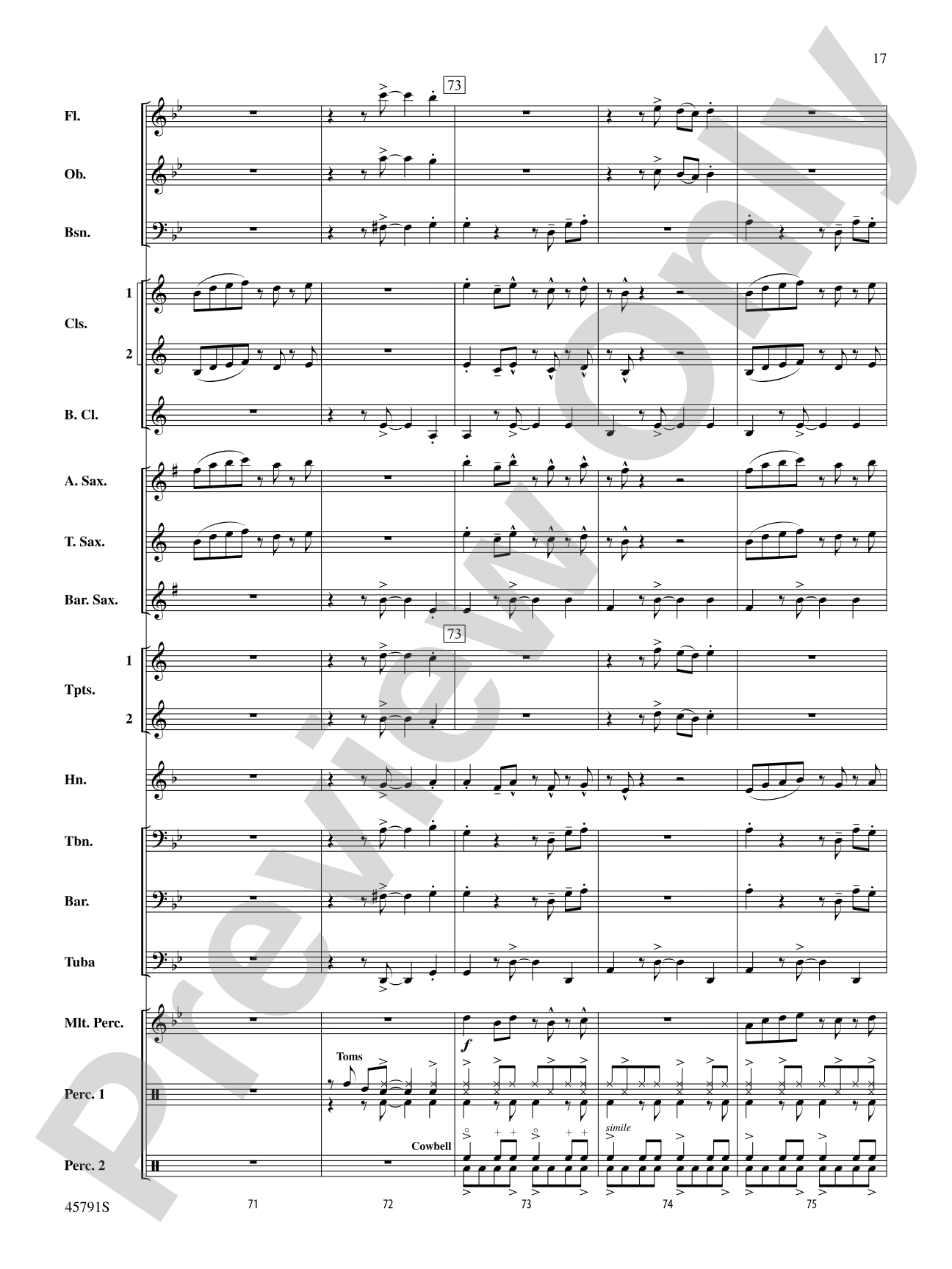 Sambeando: Concert Band Conductor Score & Parts
