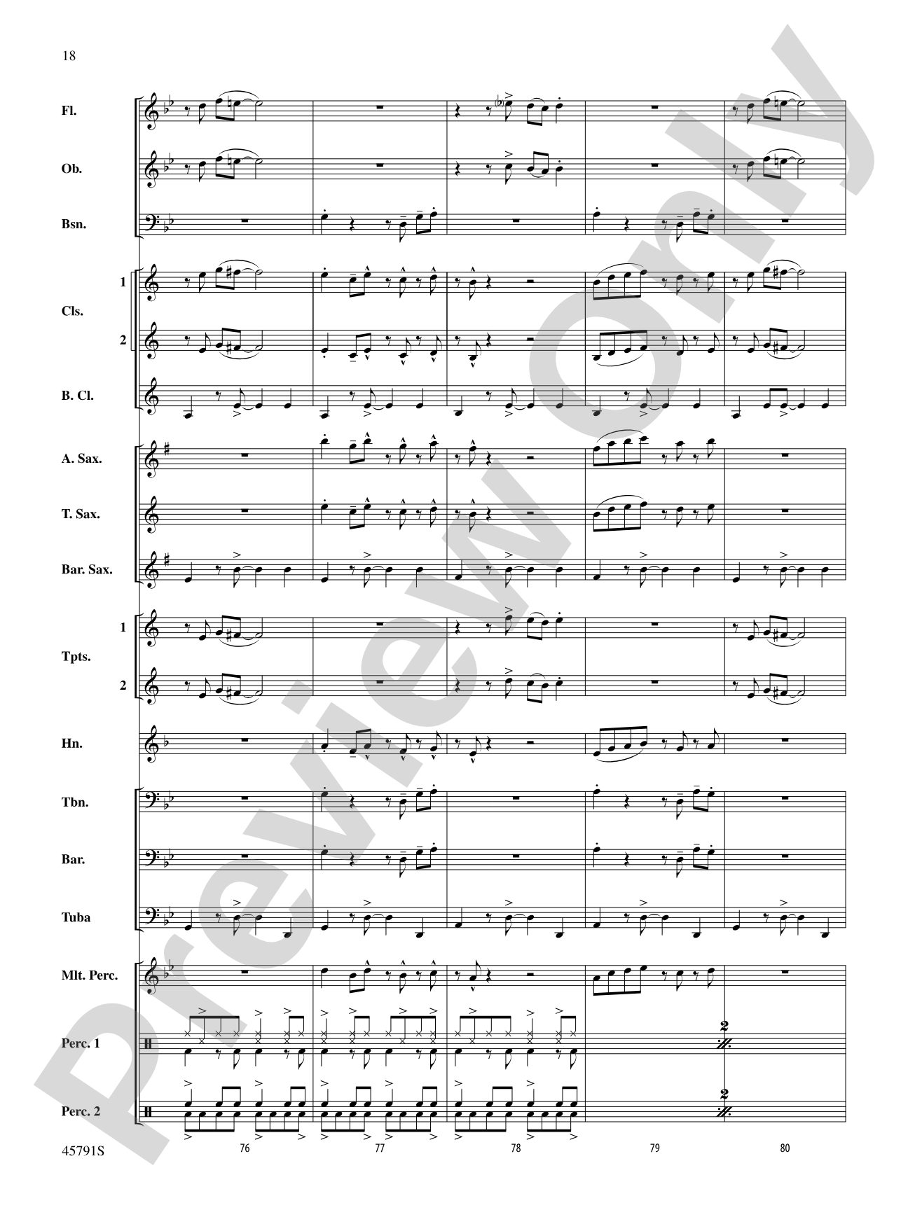 Sambeando: Concert Band Conductor Score & Parts