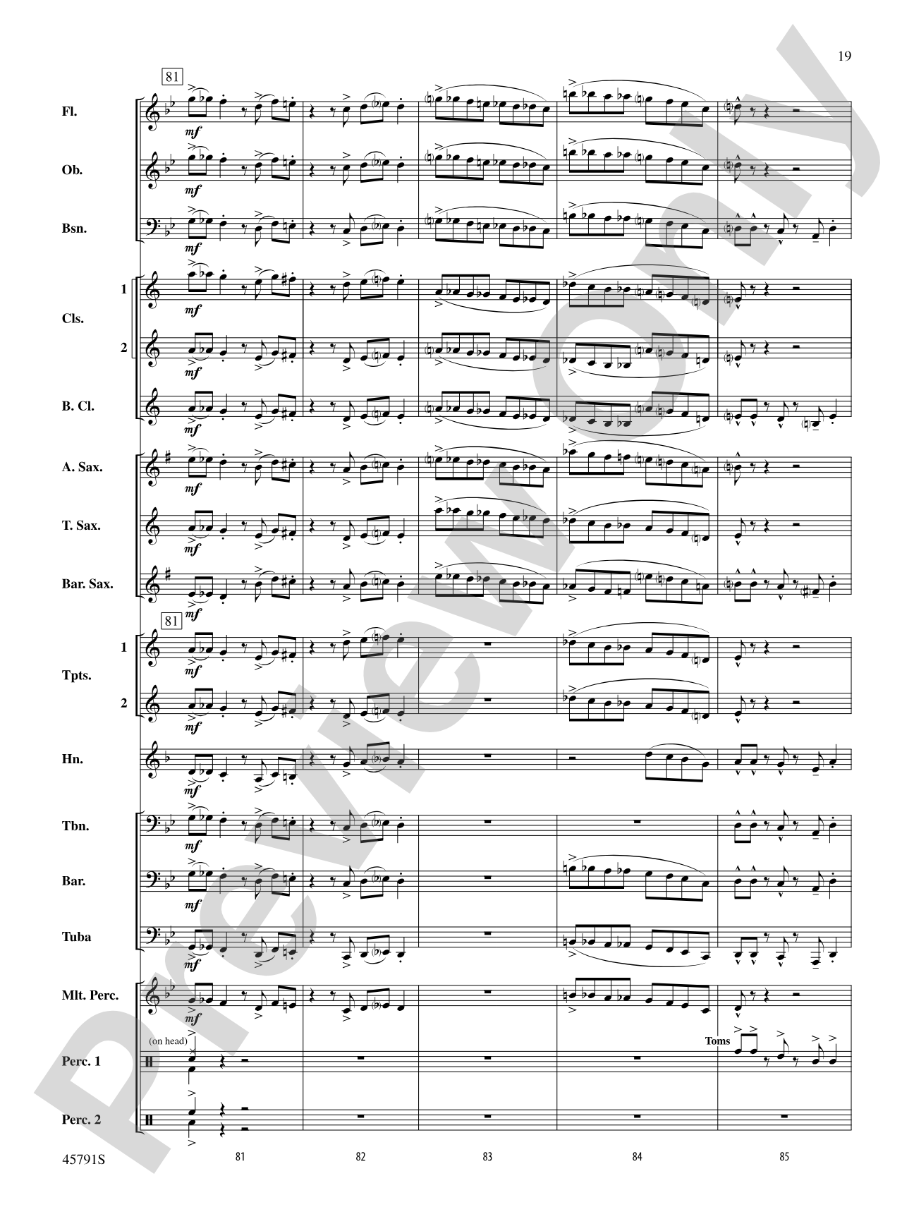 Sambeando: Concert Band Conductor Score & Parts