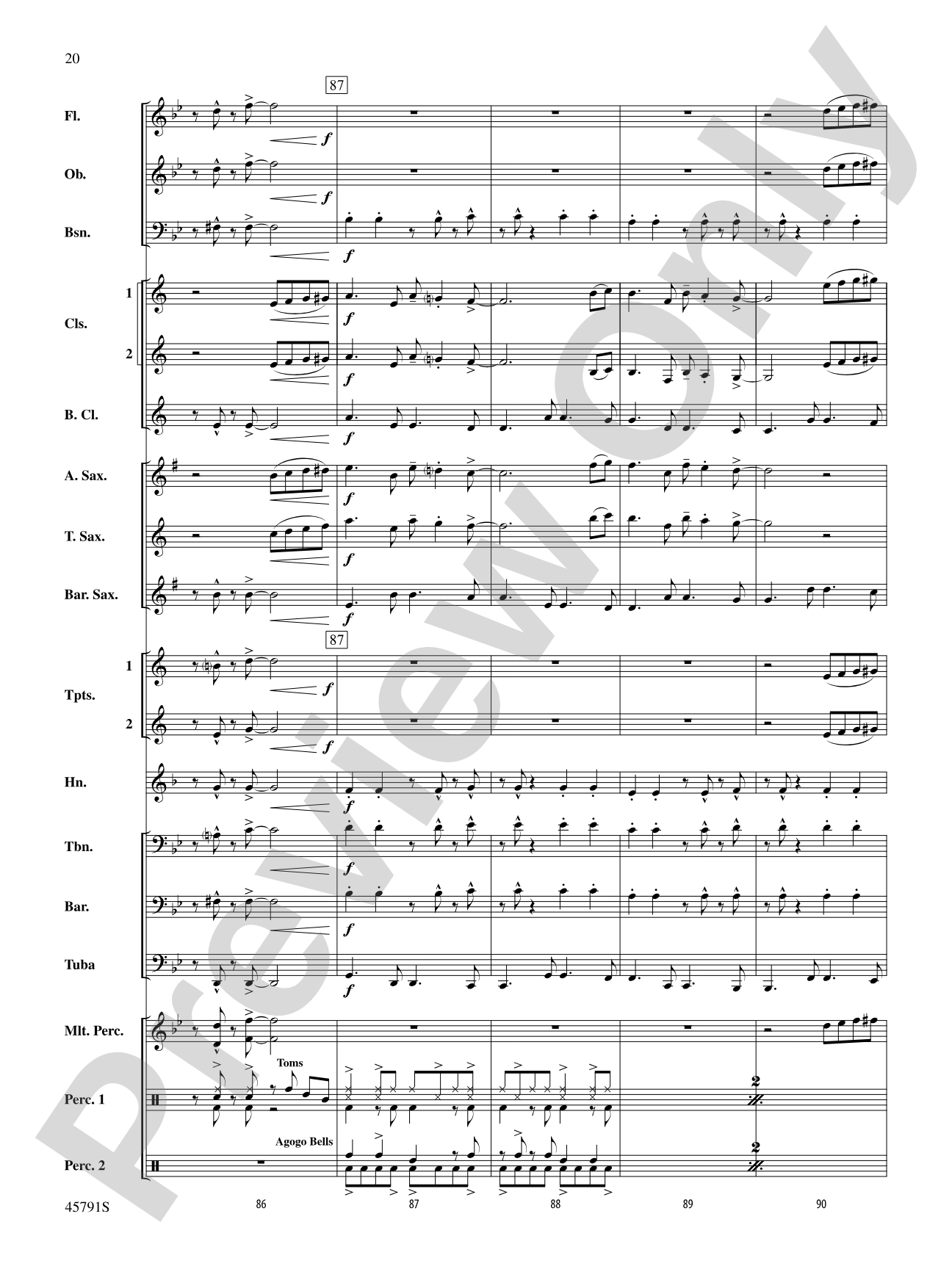 Sambeando: Concert Band Conductor Score & Parts