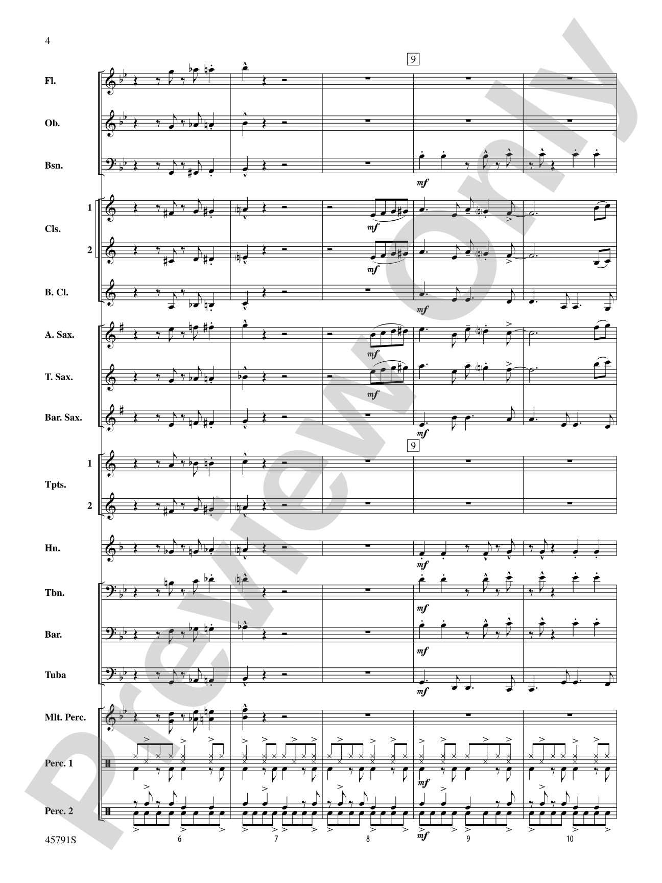 Sambeando: Concert Band Conductor Score & Parts