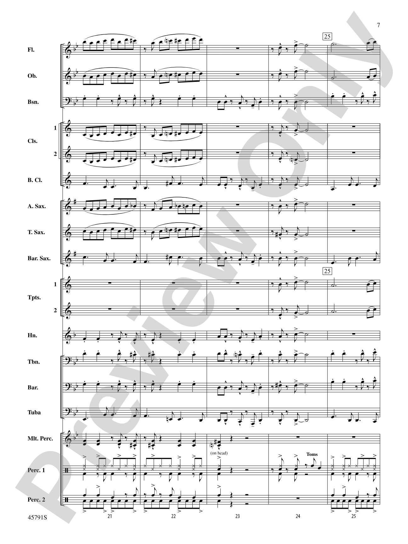 Sambeando: Concert Band Conductor Score & Parts