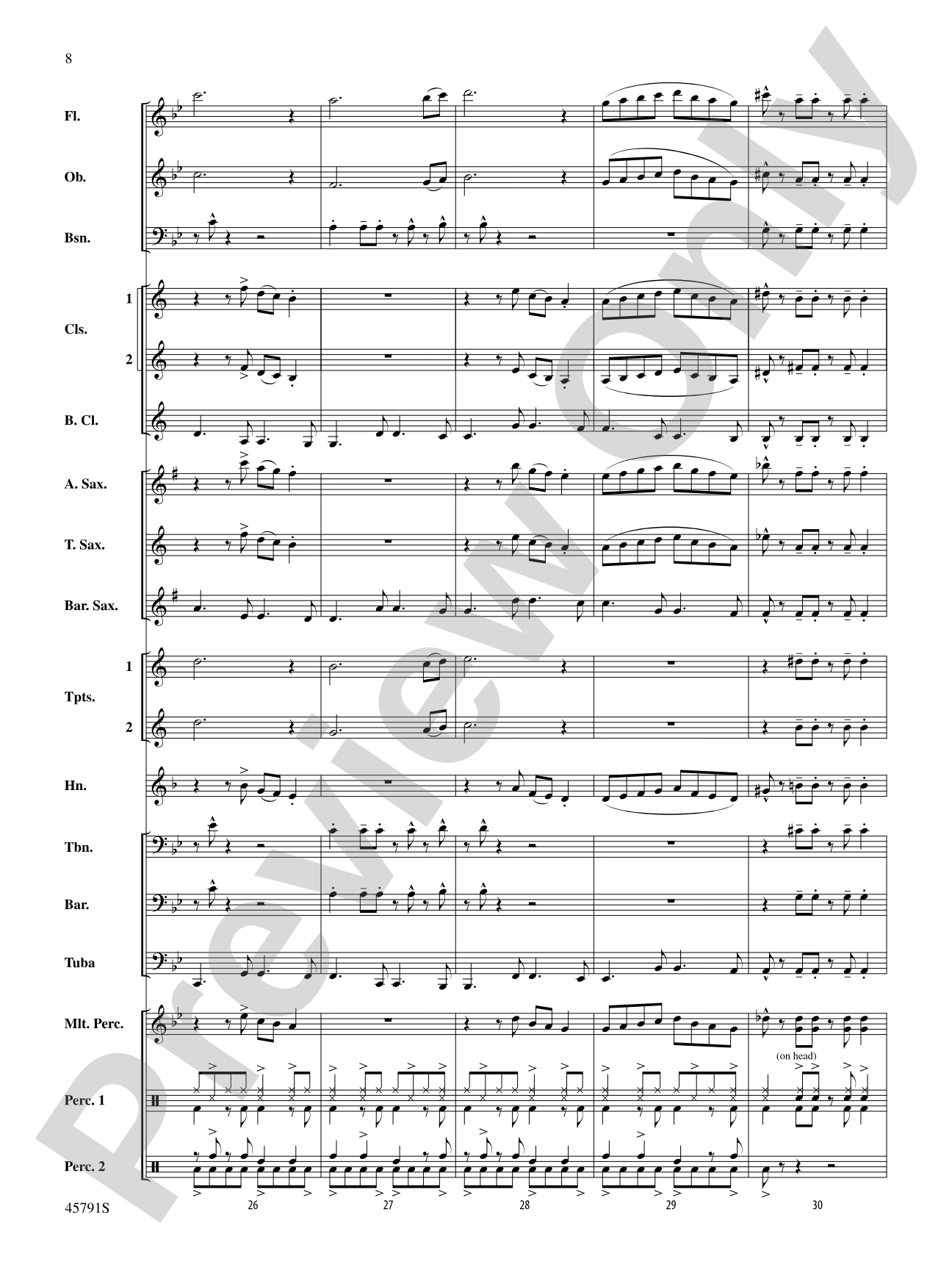 Sambeando: Concert Band Conductor Score & Parts