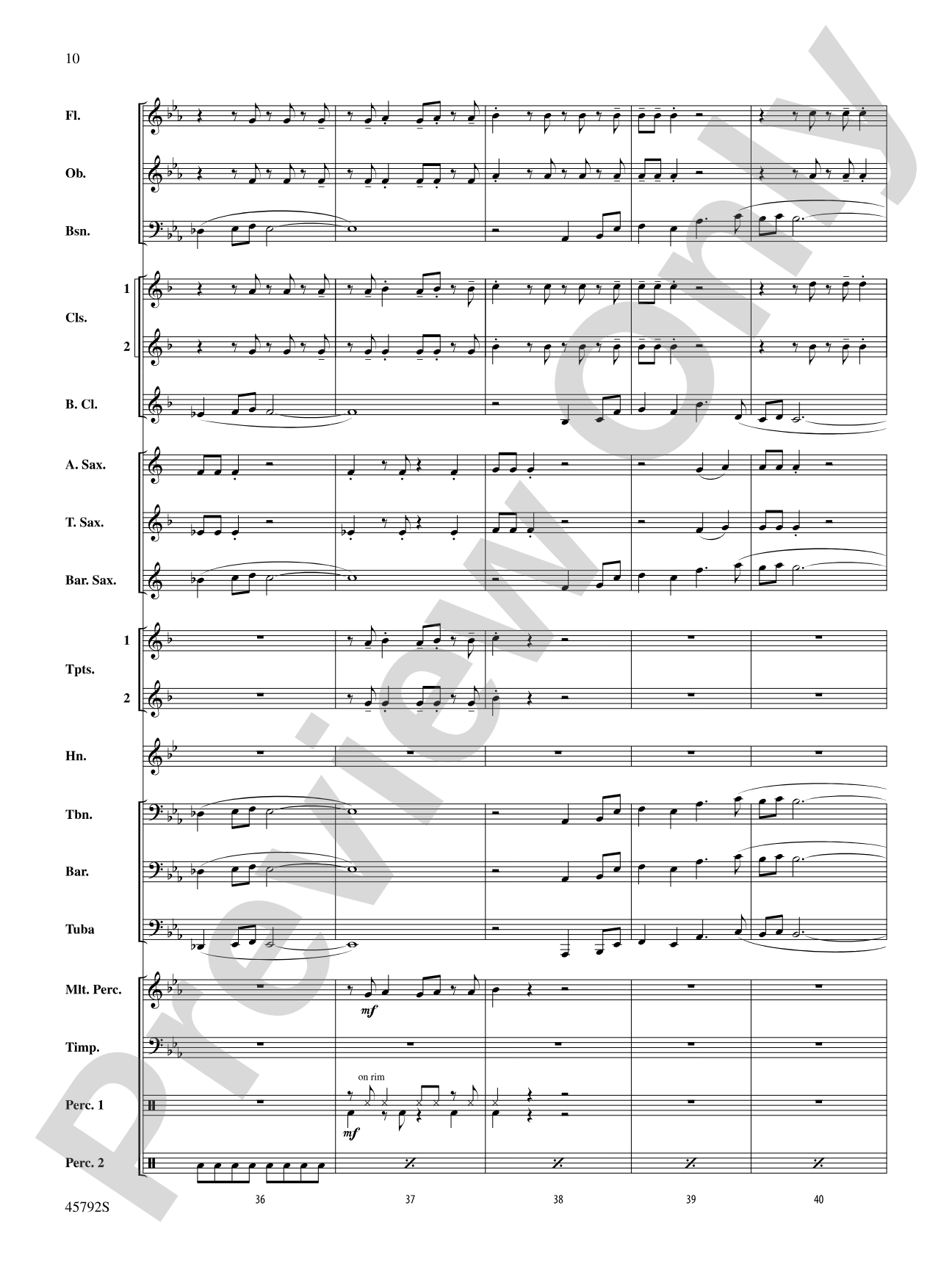 First Sun: Concert Band Conductor Score & Parts
