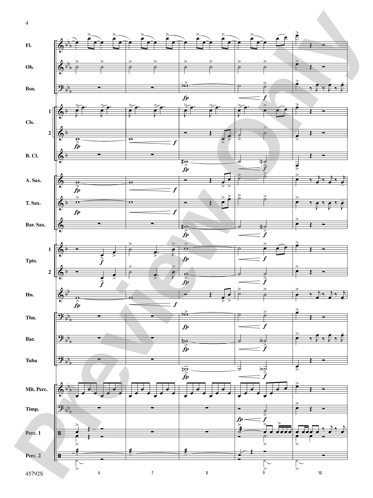 First Sun: Concert Band Conductor Score & Parts