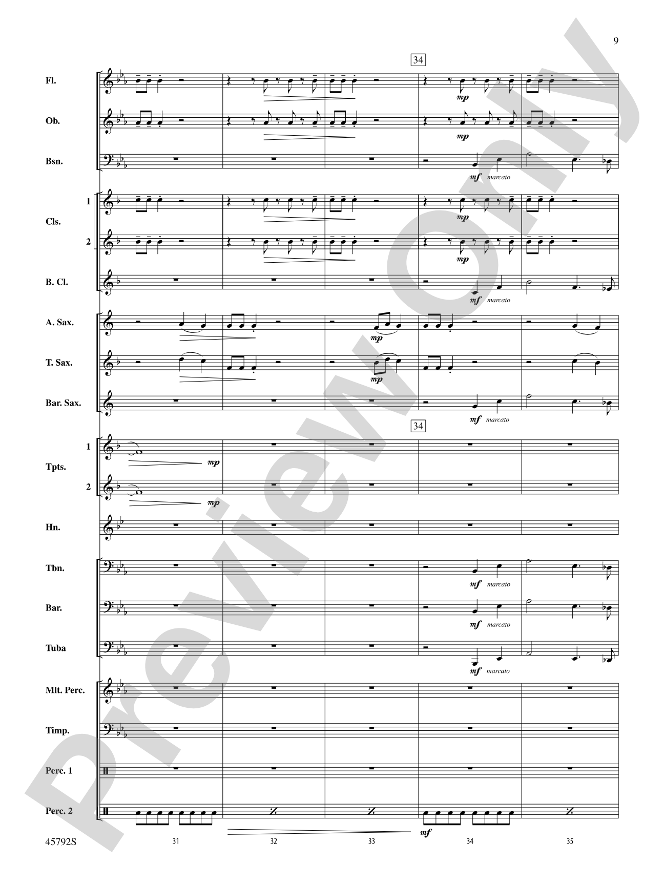 First Sun: Concert Band Conductor Score & Parts