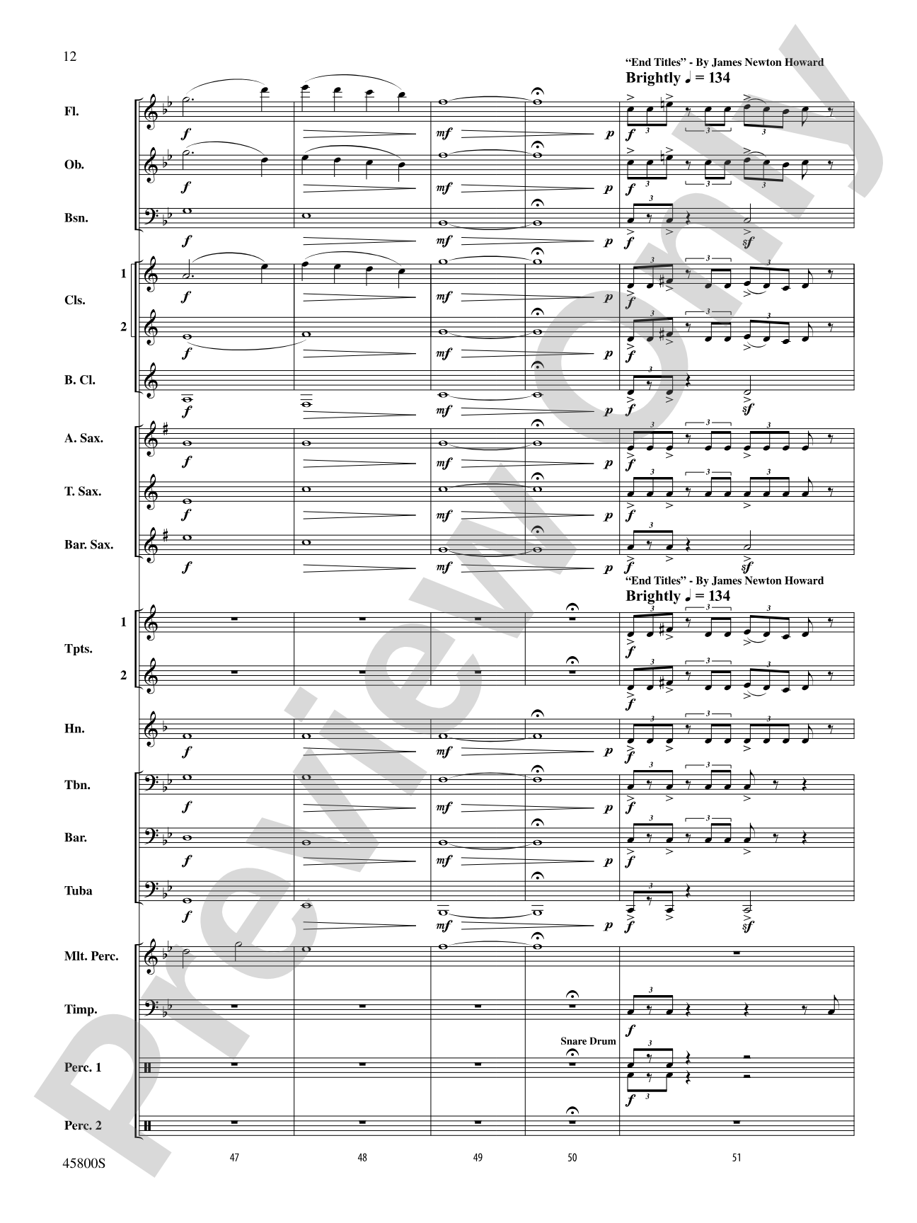 Suite from Fantastic Beasts and Where to Find Them: Concert Band Conductor Score & Parts