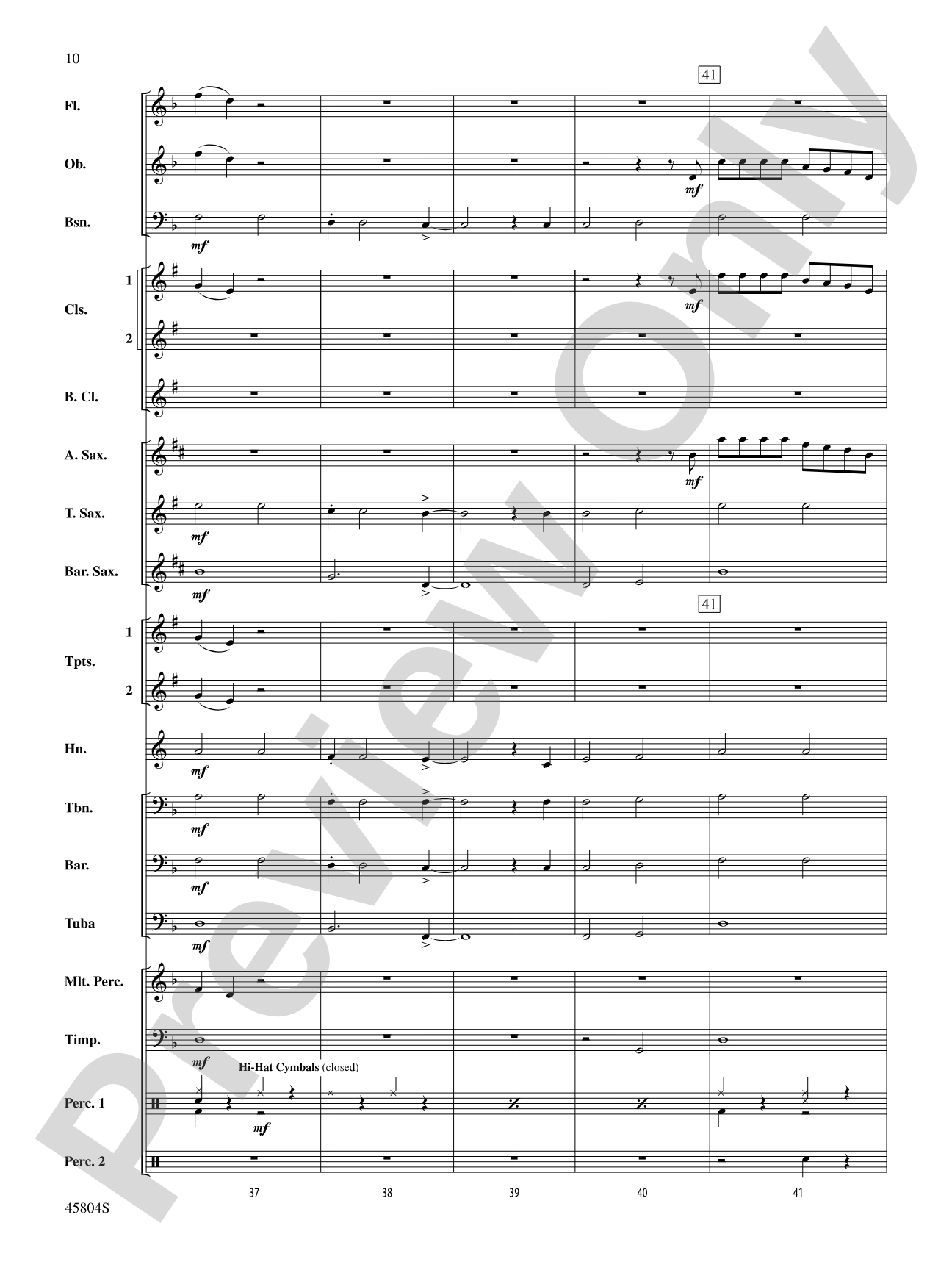 Just Like Fire: Concert Band Conductor Score & Parts
