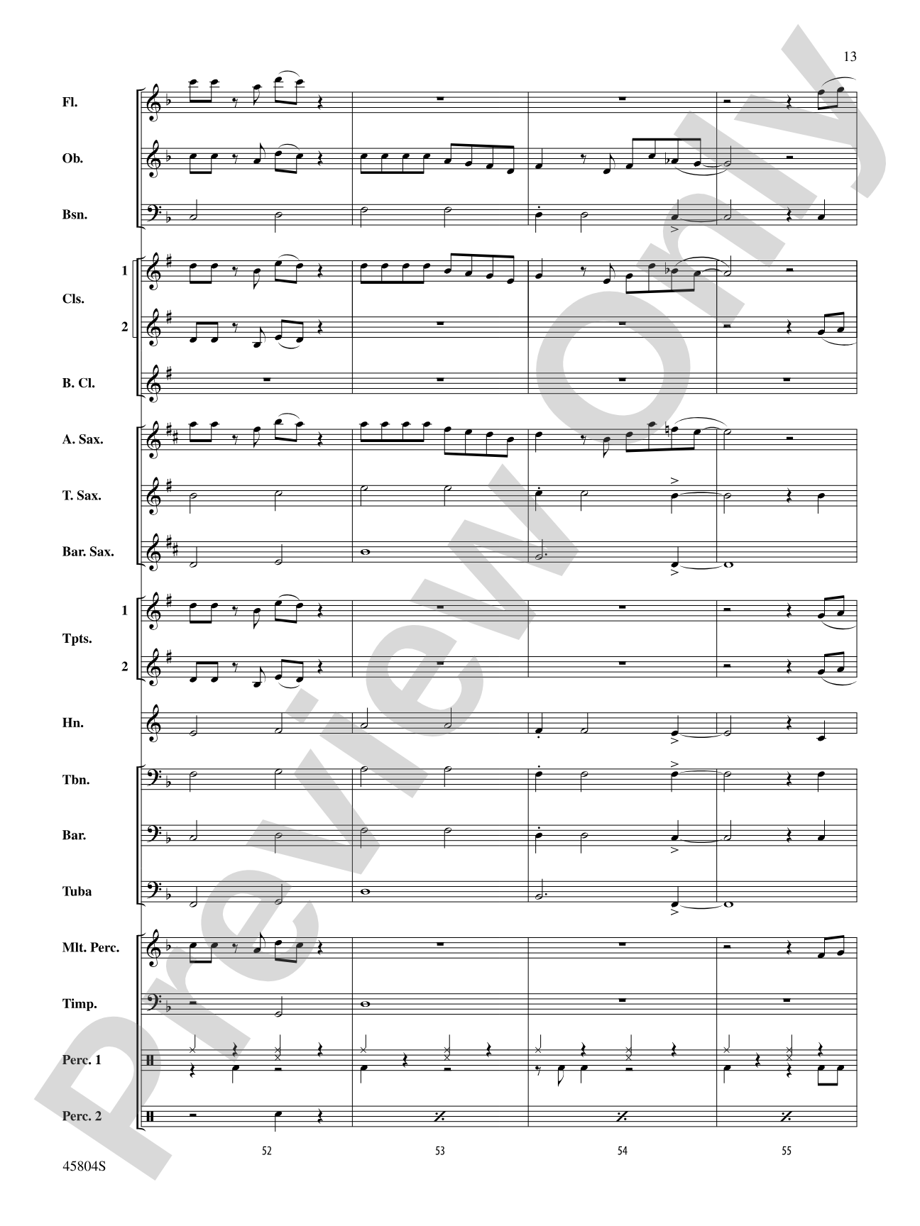 Just Like Fire: Concert Band Conductor Score & Parts
