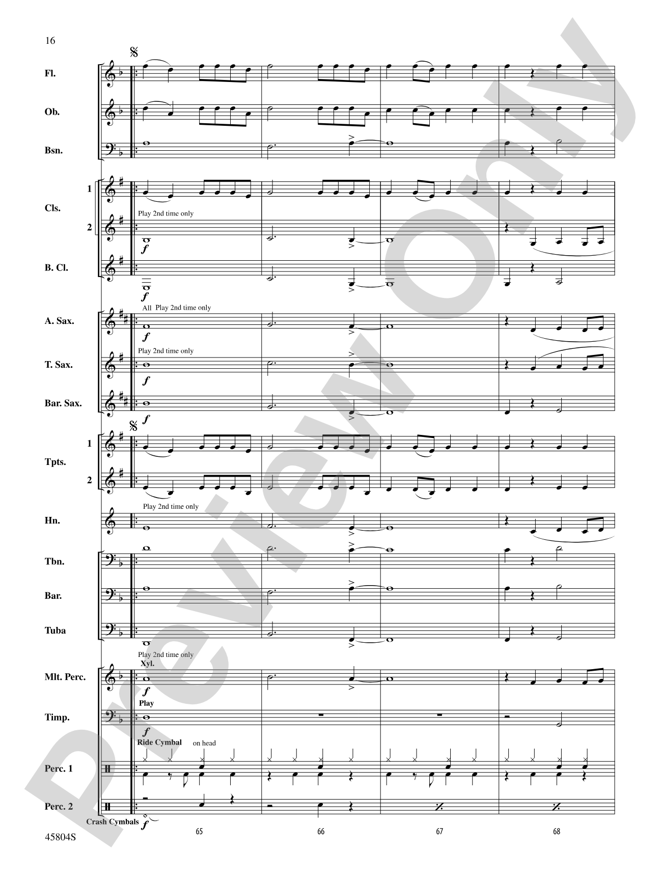 Just Like Fire: Concert Band Conductor Score & Parts